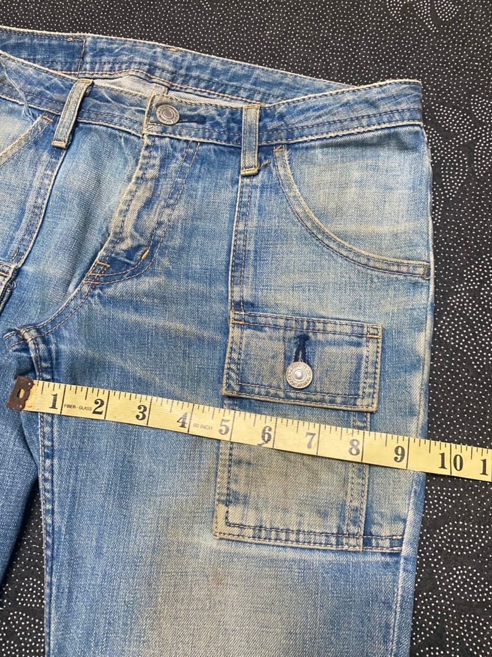 If Six Was Nine 💥FLARE💥VINTAGE MOUSSY JEANS BUSHPANT DISTRESSED DENIM Size US 28 / EU 44 - 5 Thumbnail