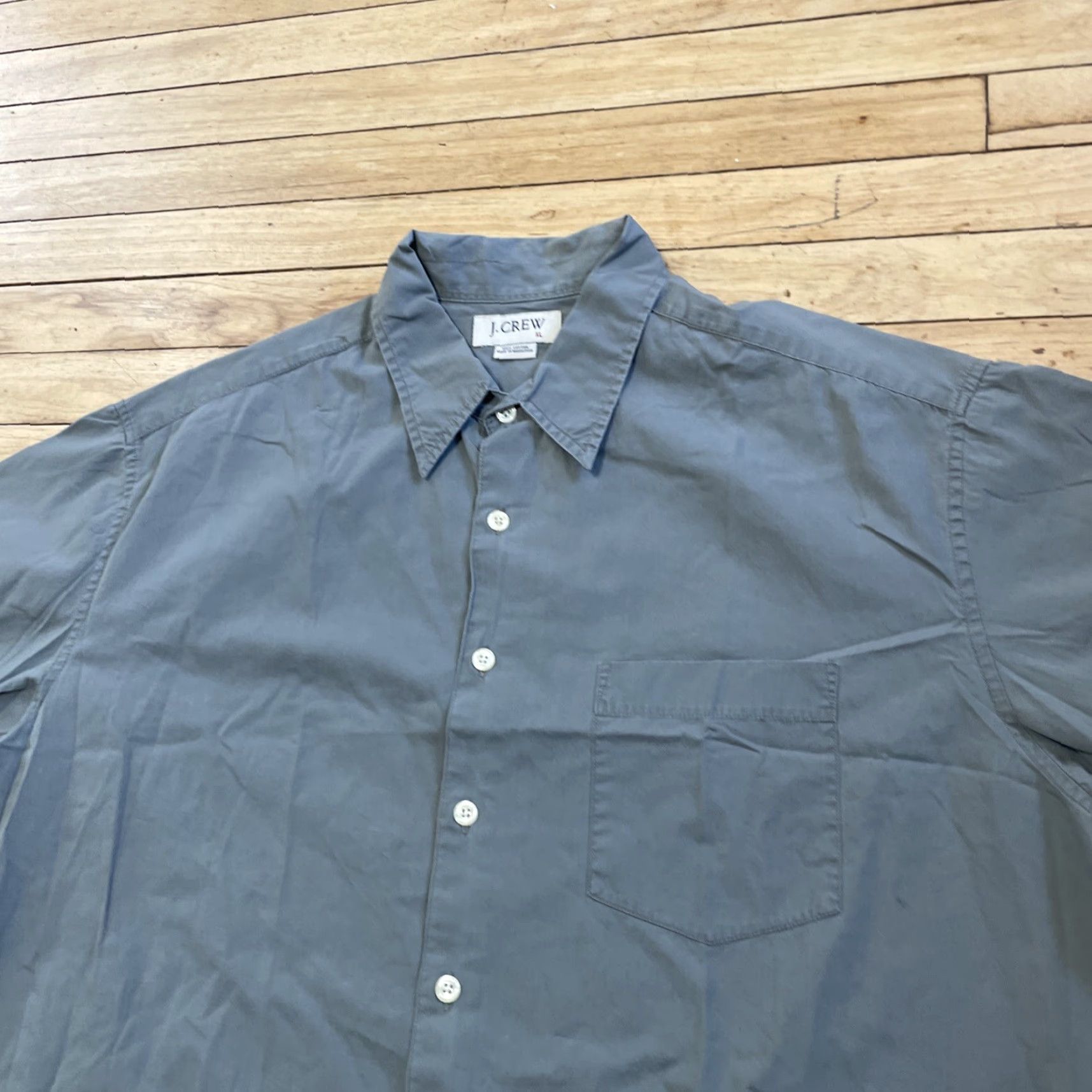J.Crew VINTAGE J. Crew Shirt Men XL Green Button Light Twill Safari Pocket Classic Cotton Camp Shirt Size US XL / EU 56 / 4 - 3 Thumbnail