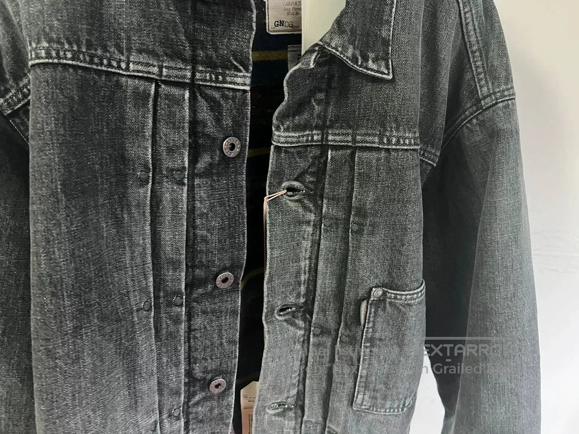 &SONS gypsy&sons Black Washed Padded Denim Jacket. Size US M / EU 48-50 / 2 - 2 Thumbnail
