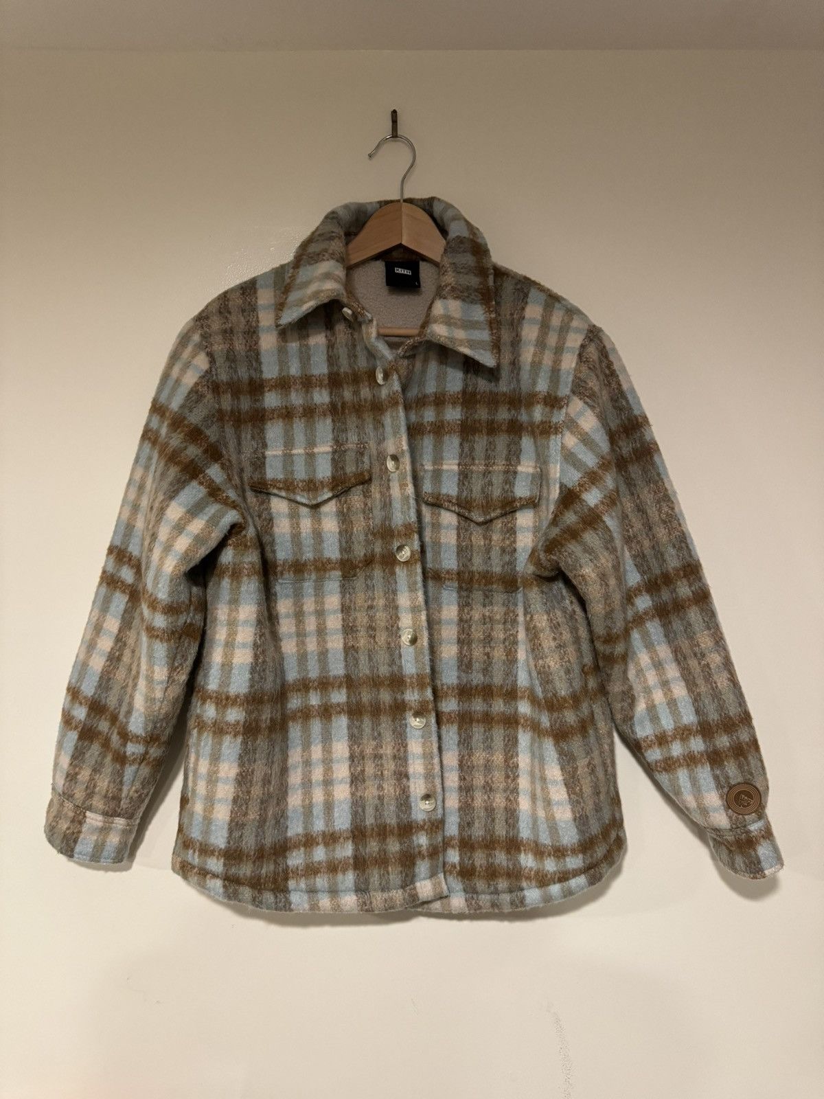 Kith Kith Sheridan Shirt Jacket 2.0 Summit FW22 Plaid Sherpa | Grailed