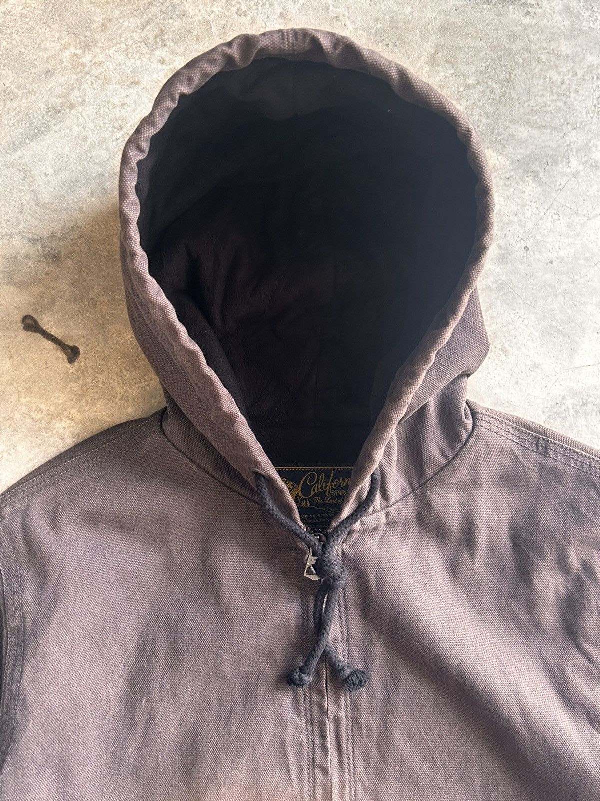 California Republic Bomber Hoodie Brown Jacket Size US M / EU 48-50 / 2 - 7 Thumbnail