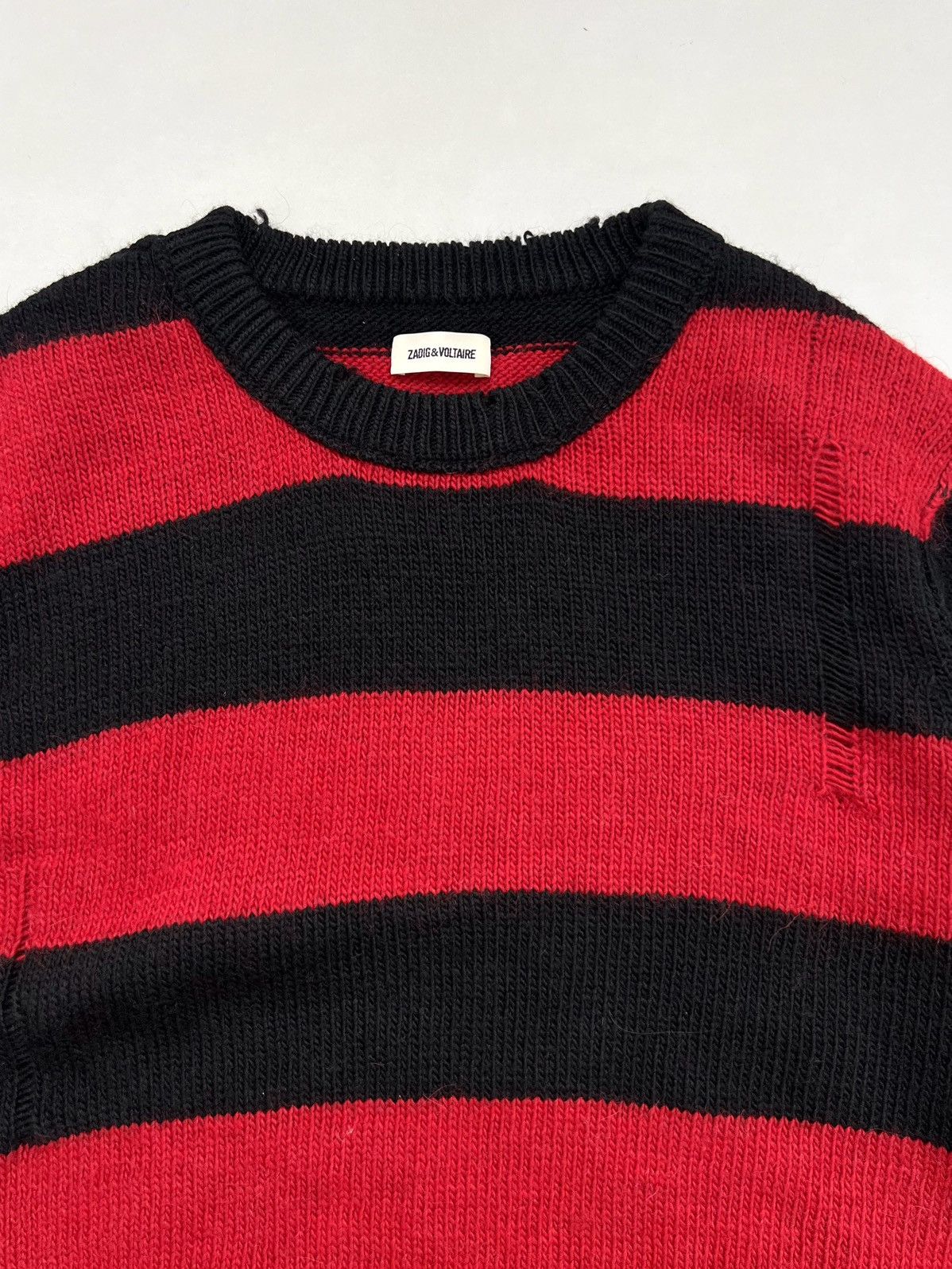Zadig & Voltaire Zadig&Voltaire Bensti Striped Distressed Kurt Cobain Sweater Size US M / EU 48-50 / 2 - 8 Thumbnail