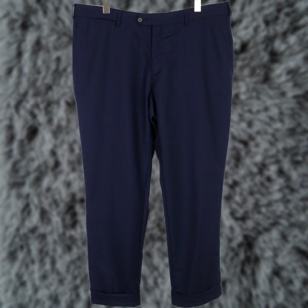 Suitsupply SUITSUPPLY Brescia Turn Up Trousers Men's Wool Tapered Dark Blue UK 46S W39 Size US 30 / EU 46 - 1 Thumbnail