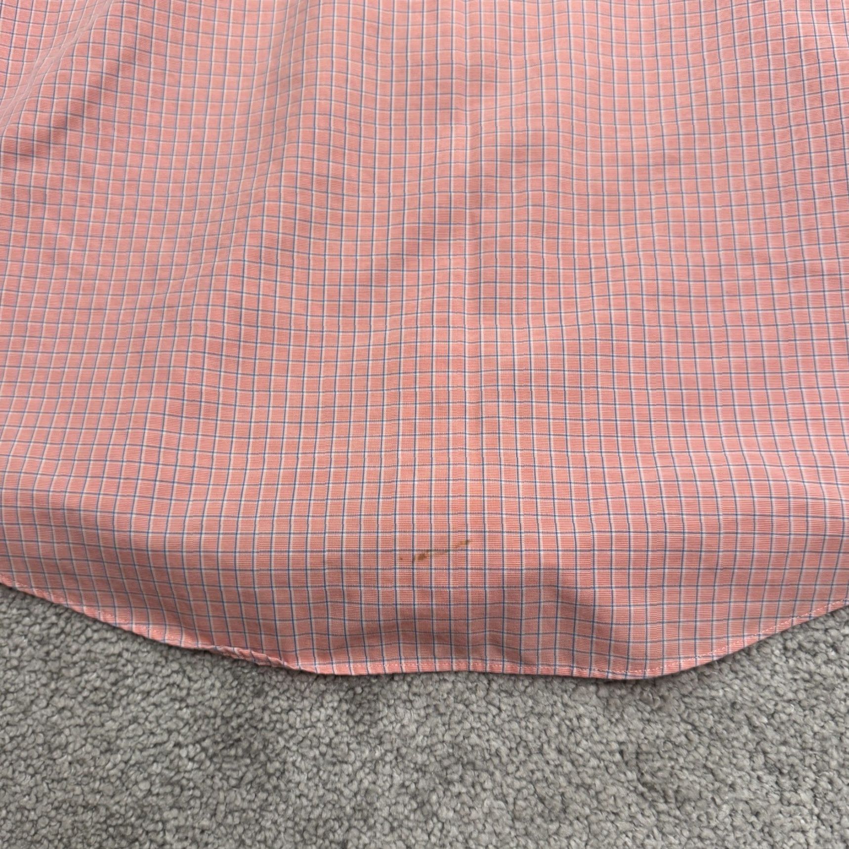 Brooks Brothers Brooks Brothers Dress Shirt Mens 17-34 Orange Plaid Non Iron Slim Fit Shirt Size 46R - 5 Thumbnail