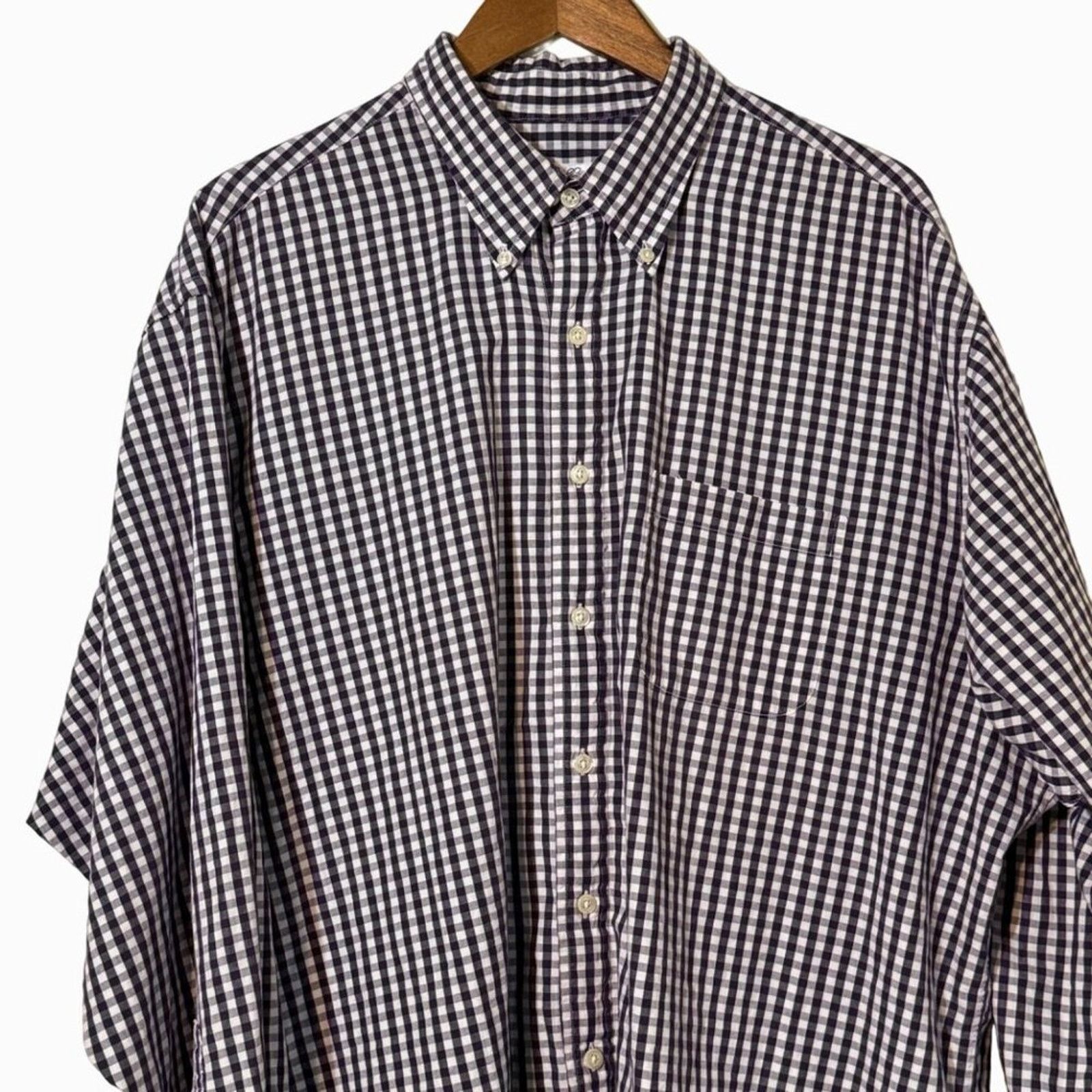 Brooks Brothers Brooks Brothers Men's XL Soft Buttoned Down Gingham Purple Size US XL / EU 56 / 4 - 2 Thumbnail