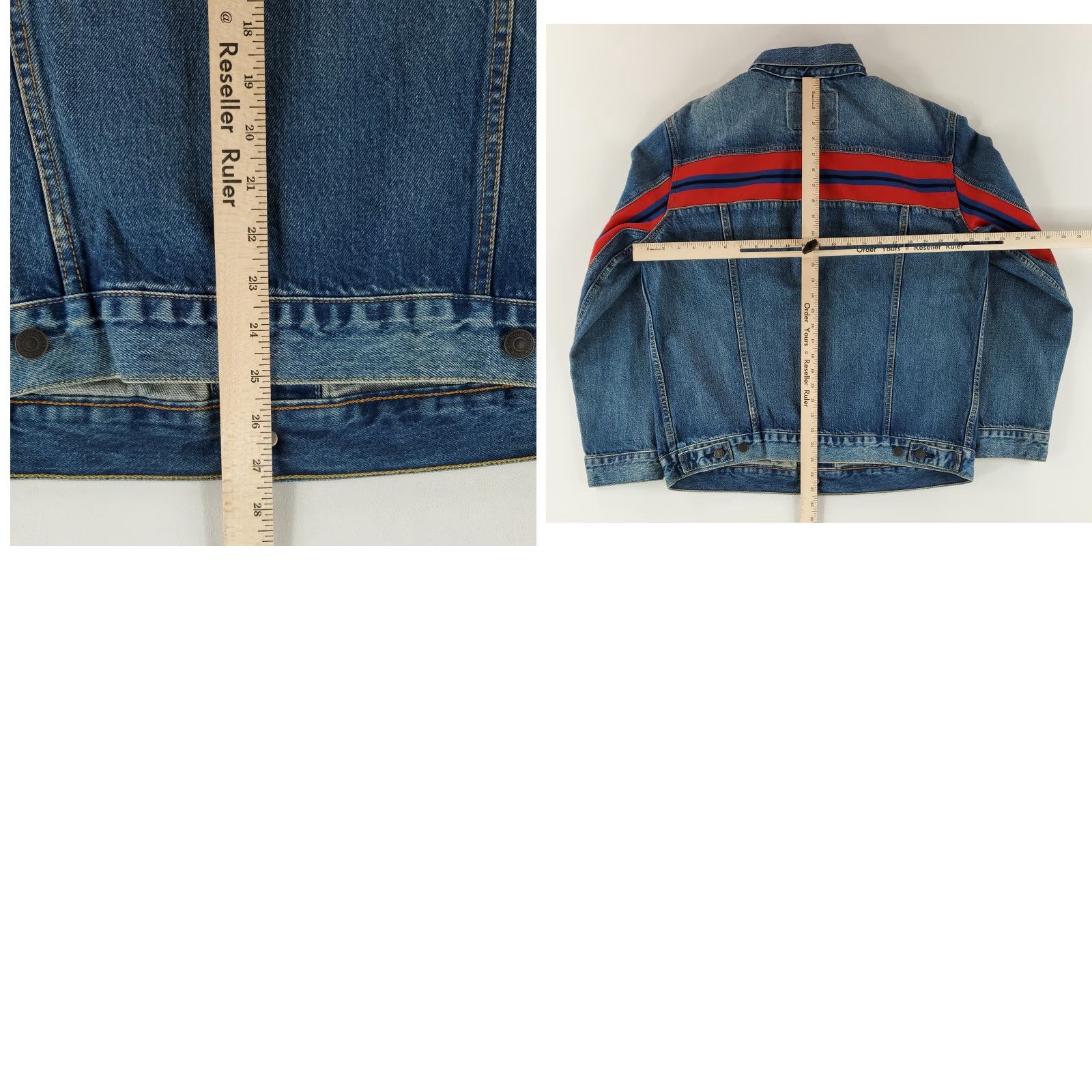 Levi's Levi's Jacket Type III Trucker Blue Red Striped Bolt Long Sleeve Mens XL NWT Size US XL / EU 56 / 4 - 8 Thumbnail