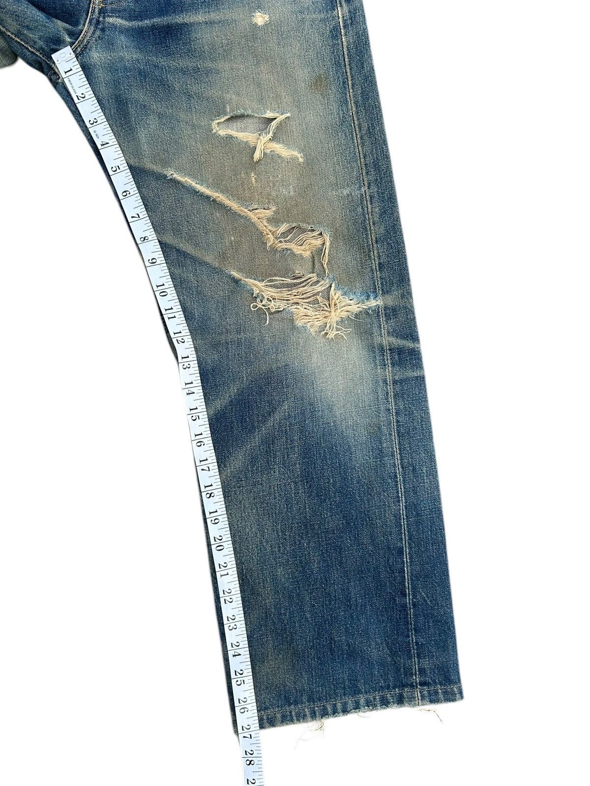 Kapital Thrashed Vintage Levis Big E Selvedge Denim Jeans Size US 33 - 23 Thumbnail