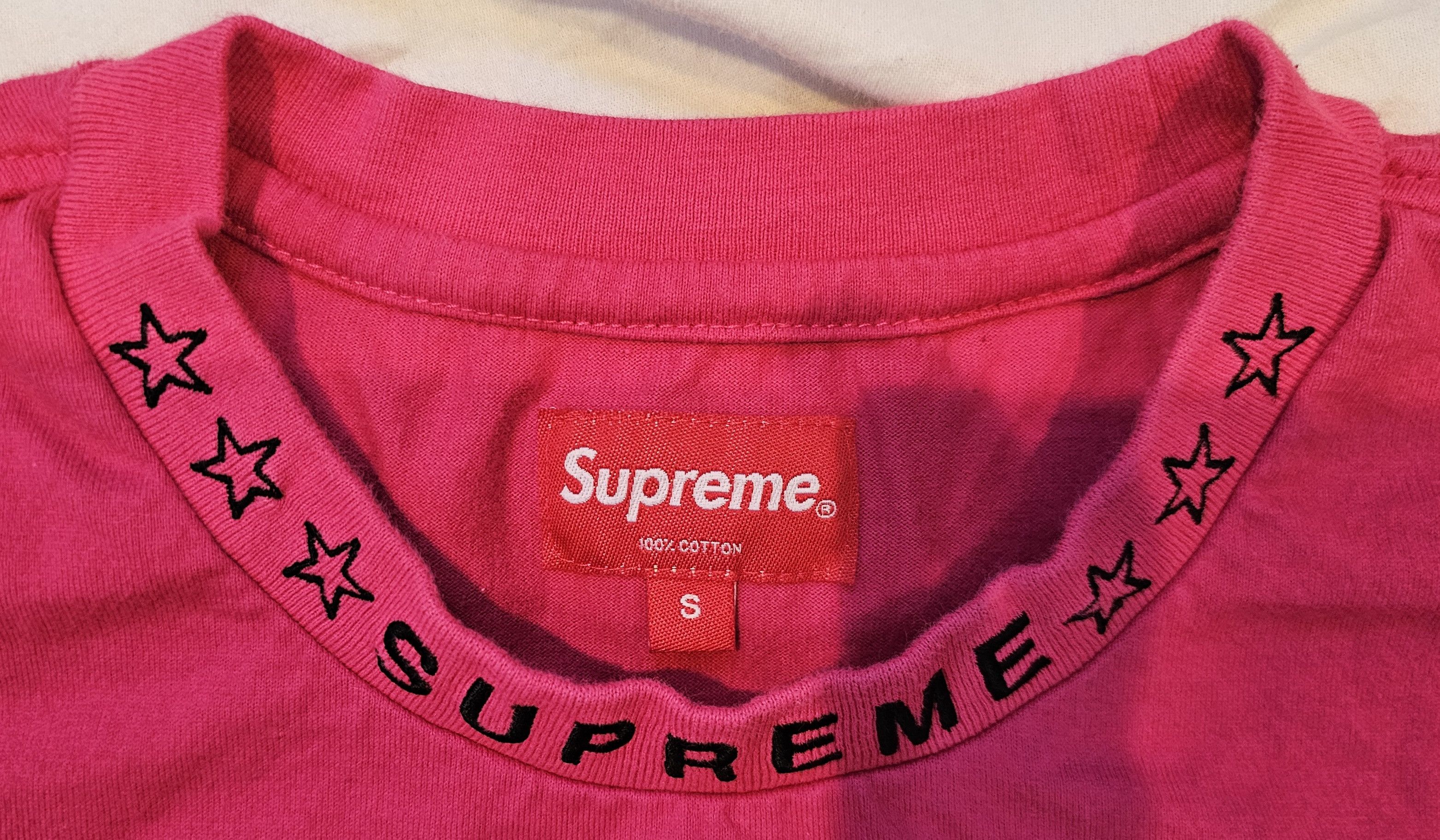 Supreme Supreme Neck Writing Long Sleeve Pink Size US S / EU 44-46 / 1 - 3 Thumbnail