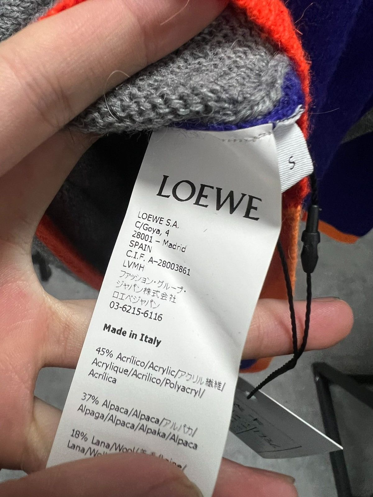 Loewe Loewe Anagram logo-embroidered wool sweater grey with orange Size US M / EU 48-50 / 2 - 4 Thumbnail