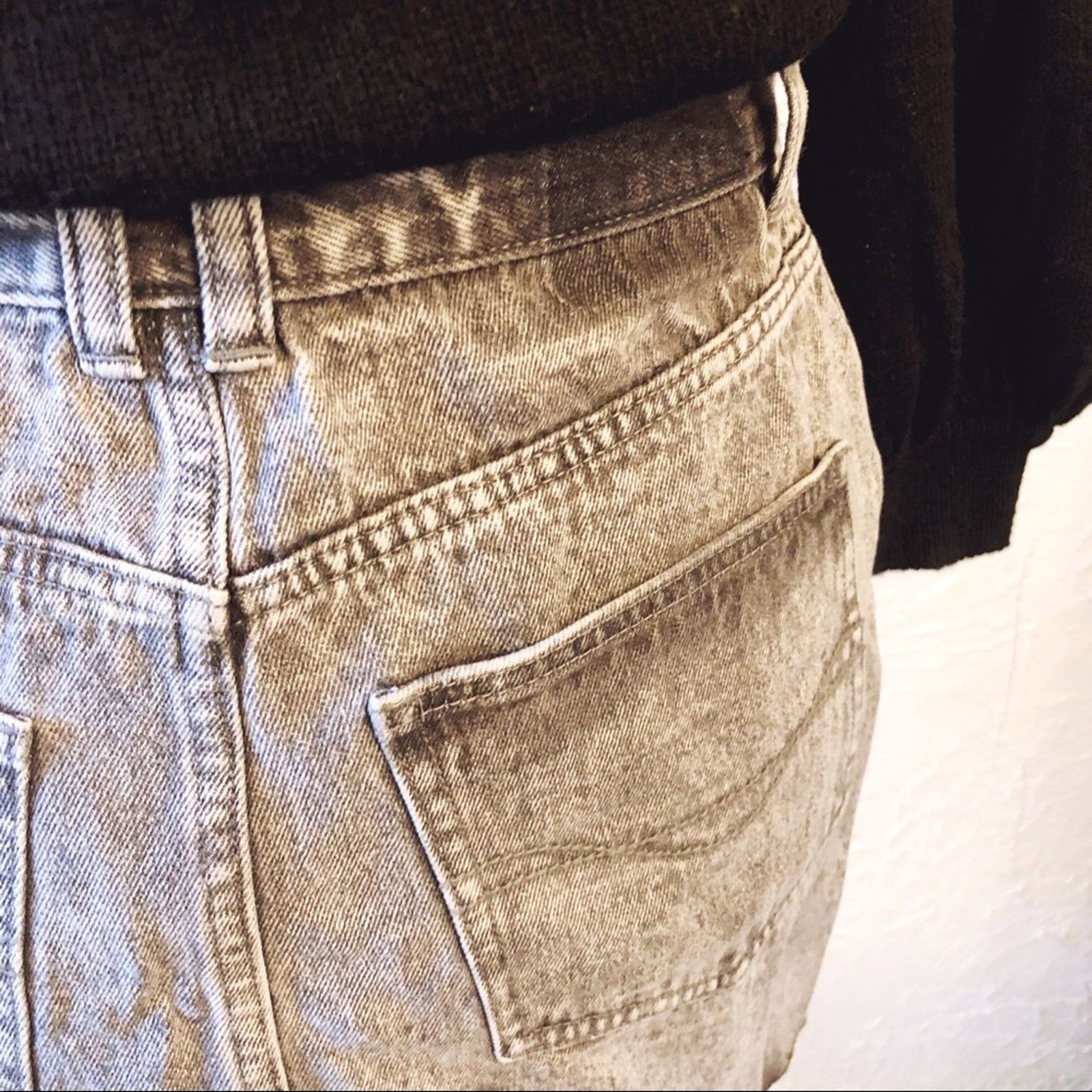 Pull & Bear Pull & Bear Gray Fitted Denim Mini Skirt Size 28" / US 6 / IT 42 - 7 Thumbnail