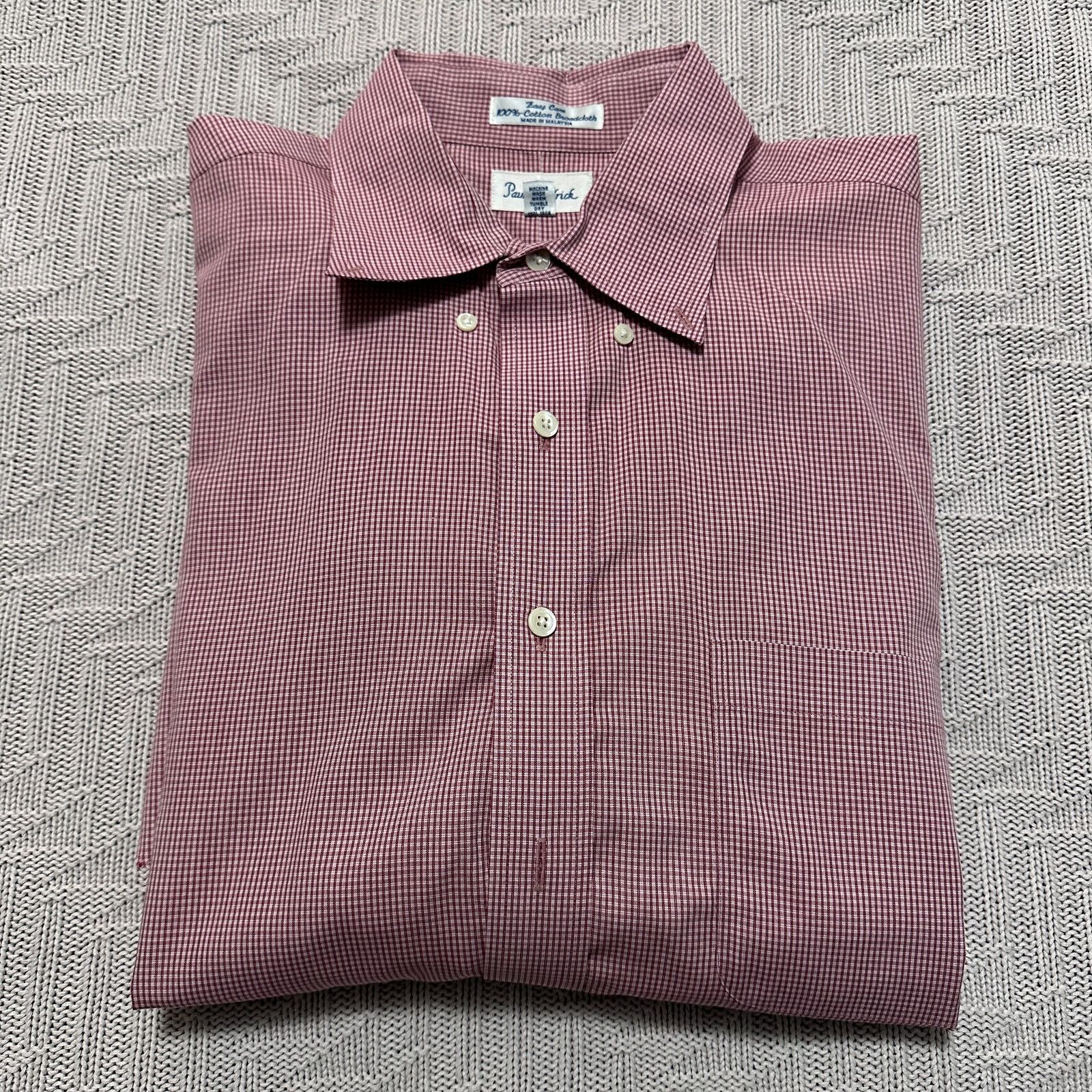 Paul Fredrick Paul Fredrick red micro plaid button down size 17 Size US XL / EU 56 / 4 - 1 Thumbnail
