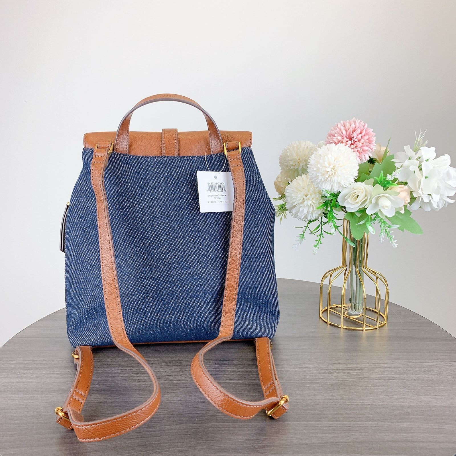 Fossil Fossil SHB3208423 Emery Backpack IN DENIM Size ONE SIZE - 4 Thumbnail