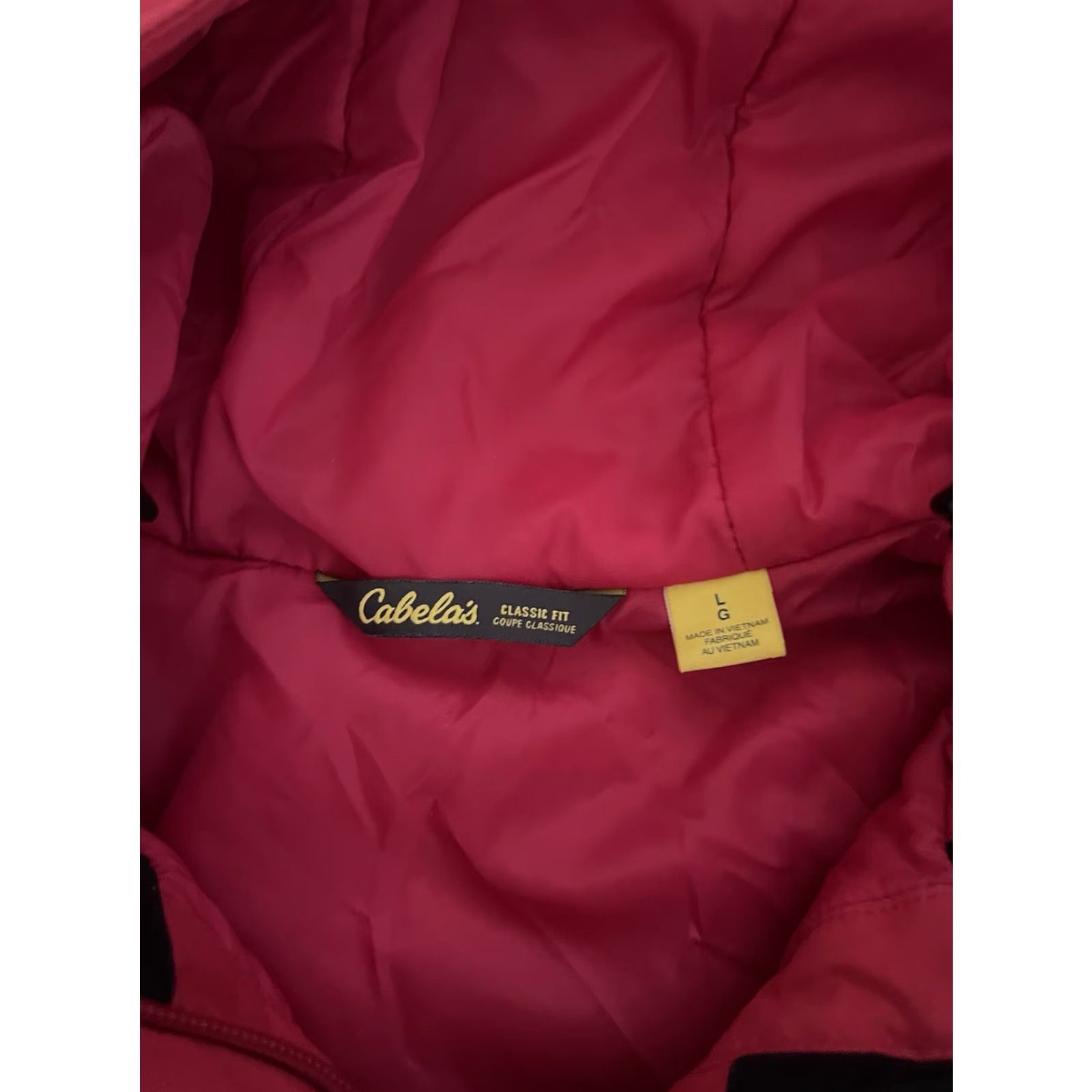 Vintage **Cabela's Womens Pink Hooded Outdoor Puffer Jacket Size Large** User: Cabela's Womens Pink Hooded Outdoor Puffer Jacket Size Large Size L / US 10 / IT 46 - 3 Thumbnail
