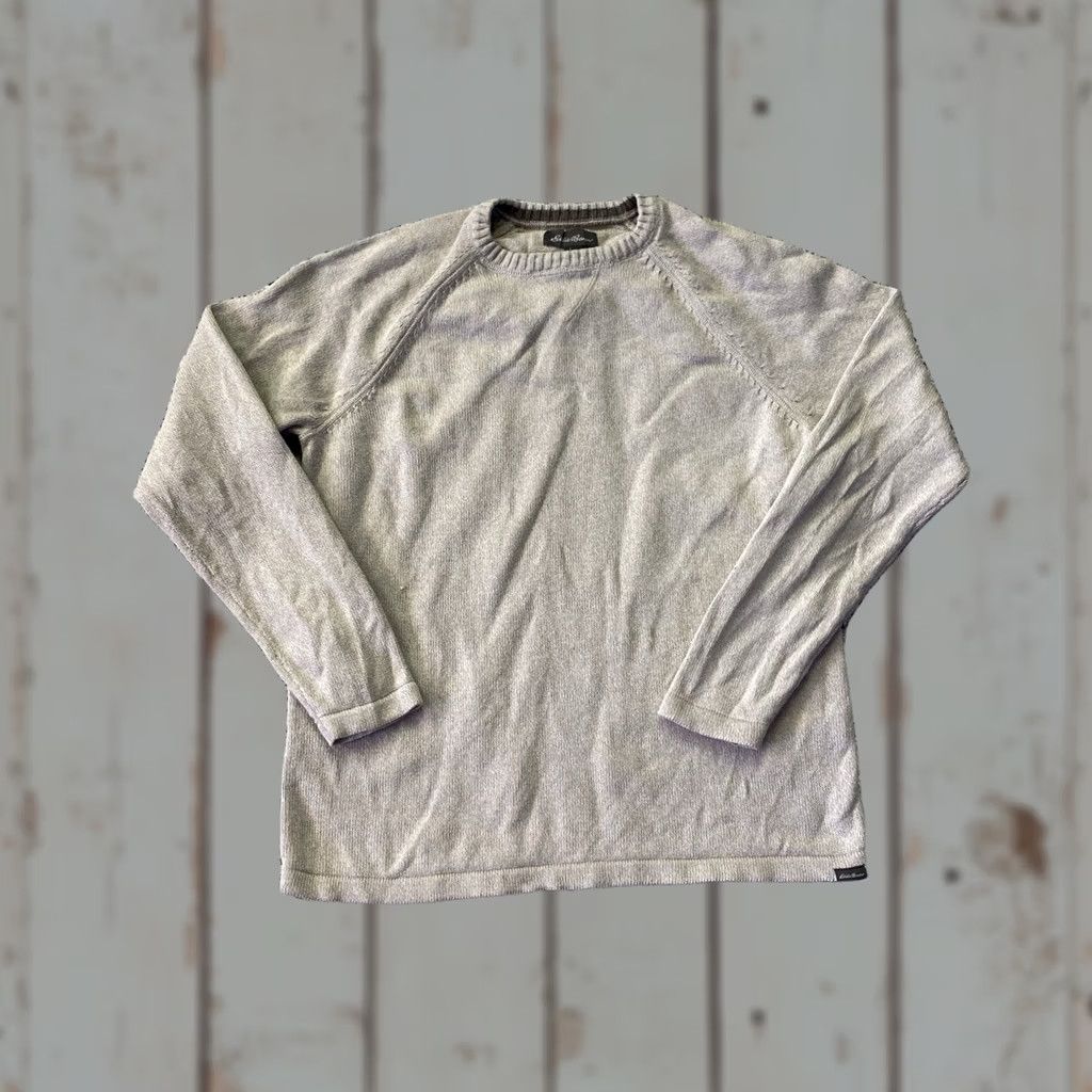 Eddie Bauer VINTAGE? No. Eddie Bauer Pullover Beige Heavyweight Cotton XL Tall Sweater Crew Neck Casual Men Knit Size US XL / EU 56 / 4 - 1 Thumbnail