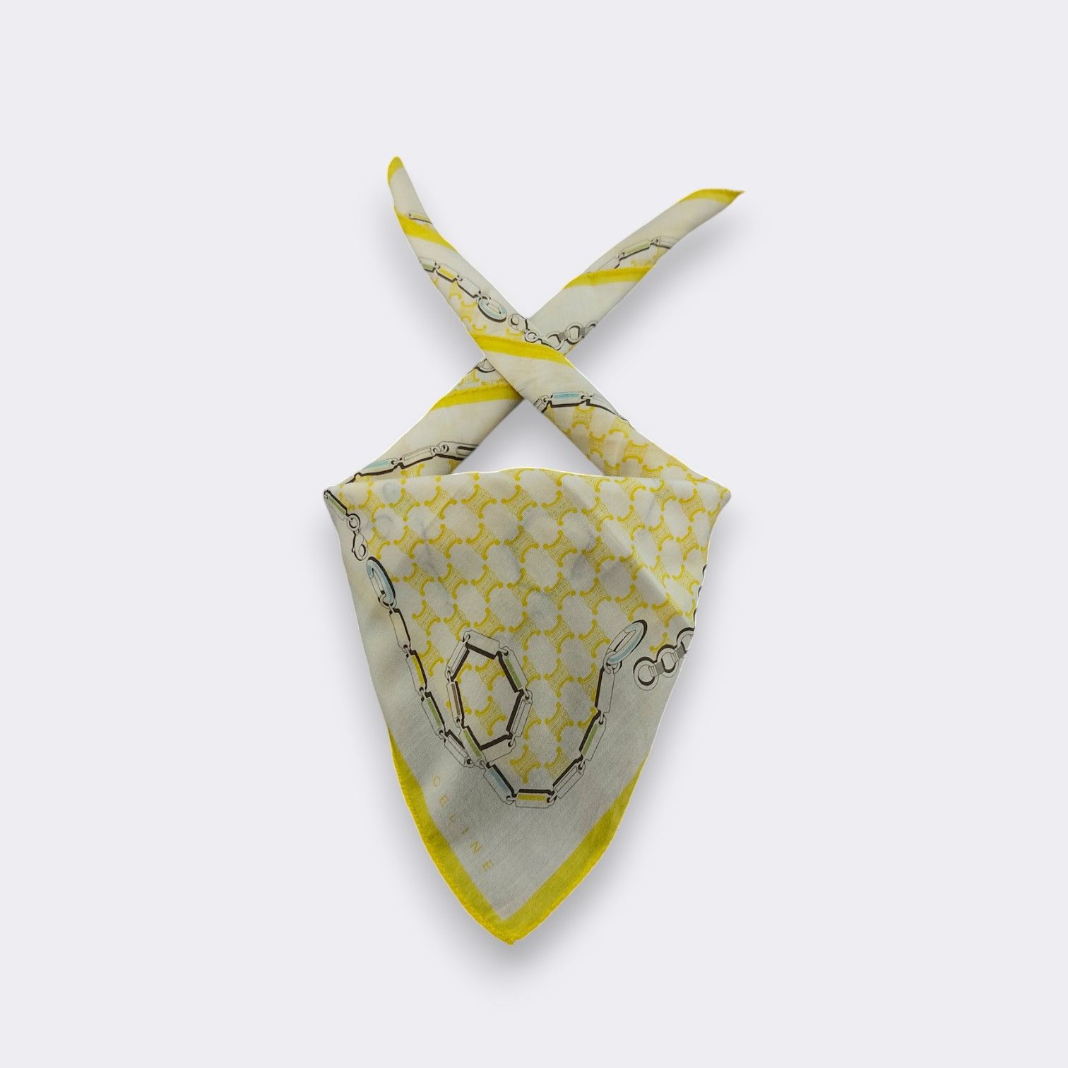 Celine × Vintage Vintage Celine Handkerchief Neckerchief Bandana H390I Size ONE SIZE - 1 Thumbnail