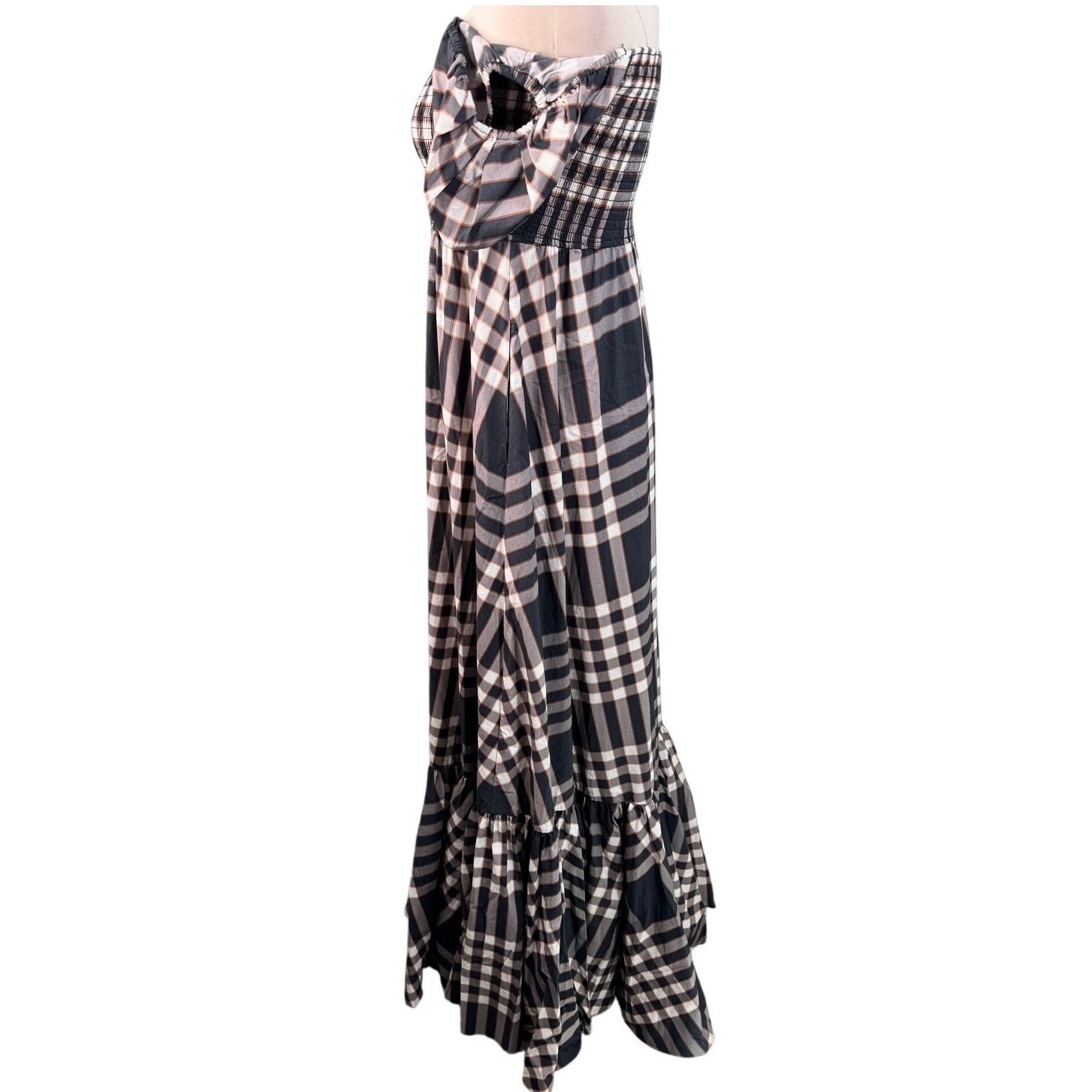 CAROLINE CONSTAS Caroline Constas Gianna Maxi Dress Black Fall Plaid M Size M / US 6-8 / IT 42-44 - 10 Thumbnail