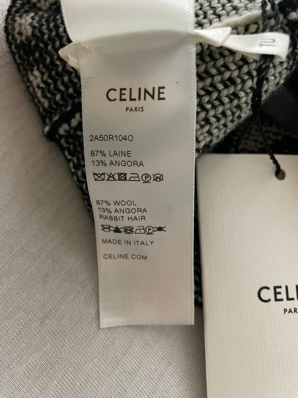 Celine × Hedi Slimane FW21 JAPAN ONLY - Headband hat checkered logo Pop Up Only Size ONE SIZE - 5 Thumbnail