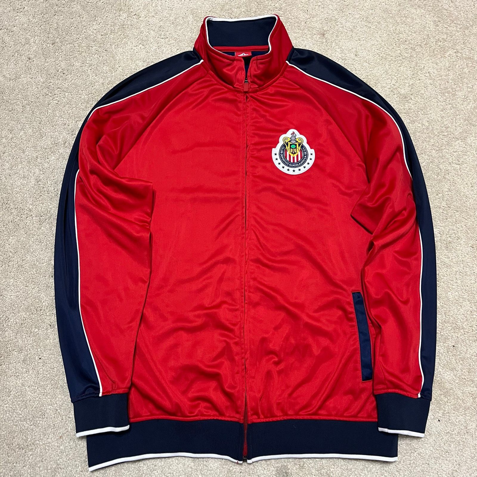 Other Vintage Chivas de Guadalajara Red Navy Soccer Track Jacket Size US XL / EU 56 / 4 - 1 Thumbnail