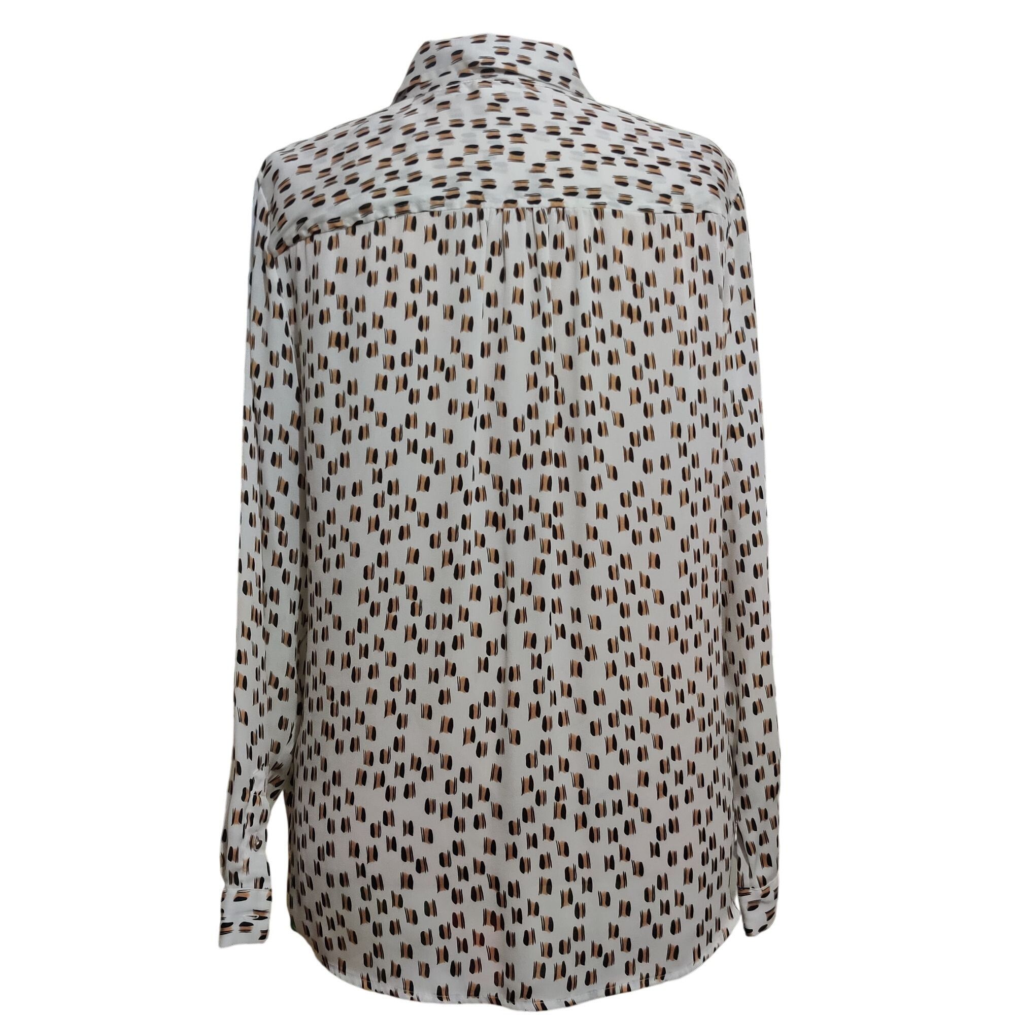 Other Liz Claiborne L Sheer Button Down Blouse Geometric Print Lig Size L / US 10 / IT 46 - 3 Thumbnail