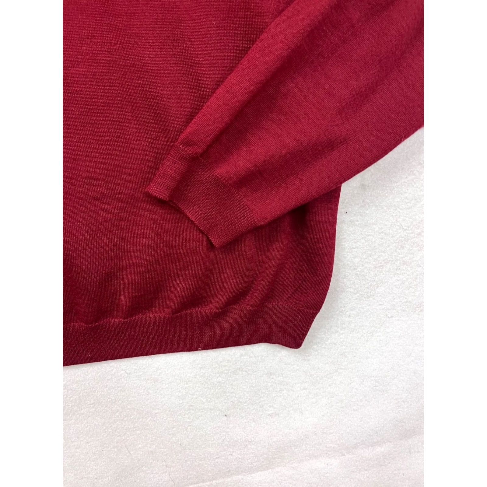 Vintage Linea Uomo Sweater Unisex Adults 4X V-Neck Red Wool Acrylic Pullover Size US XXL / EU 58 / 5 - 5 Thumbnail