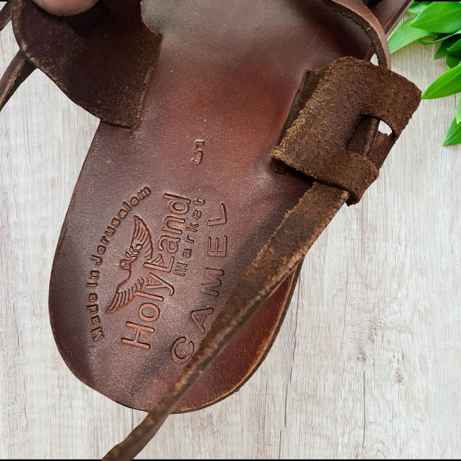 Camel Camel "Jesus" Brown Leather Sandals size 11.5/12 Size US 11.5 / EU 44-45 - 3 Thumbnail