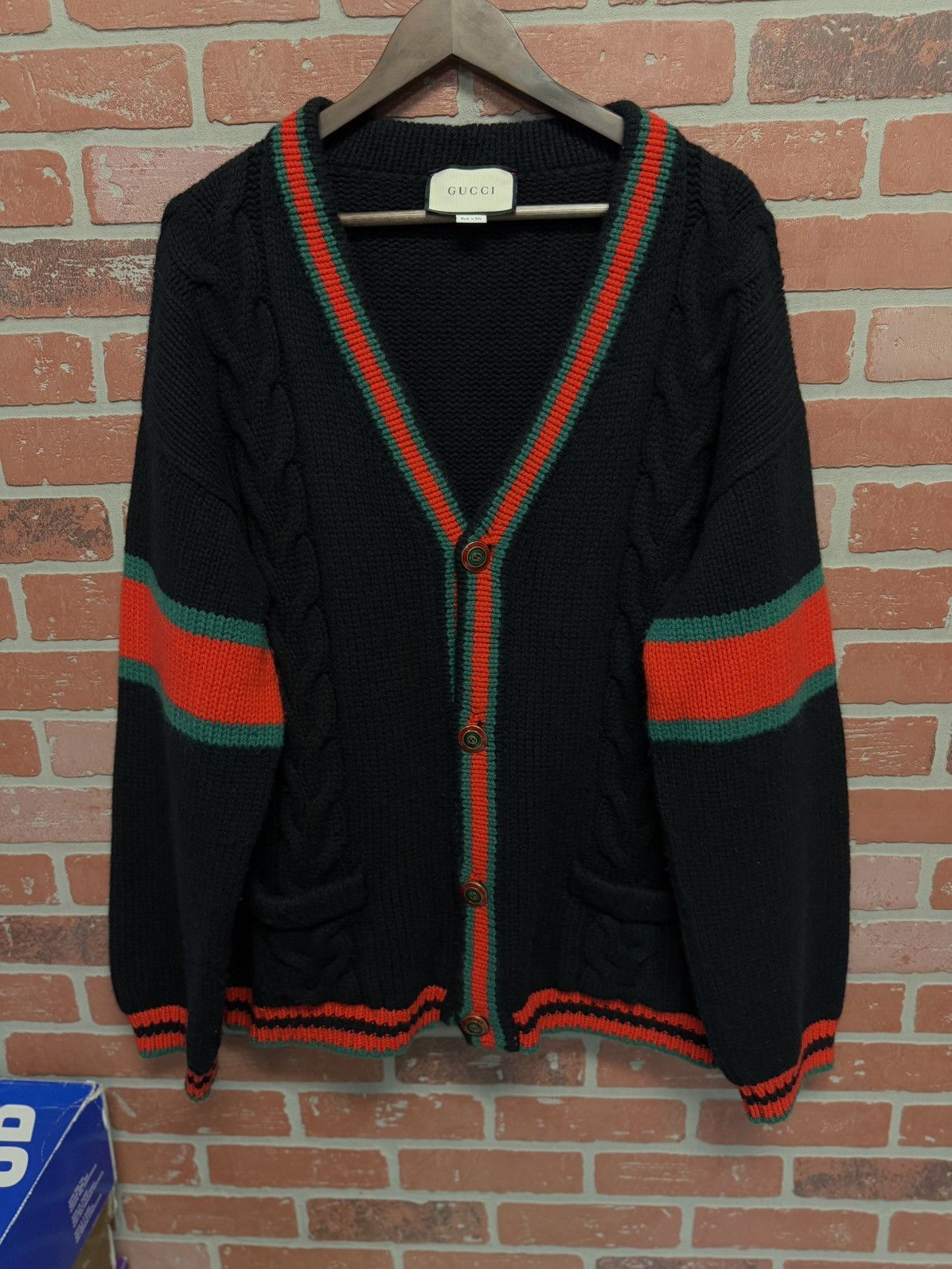 Gucci Gucci Cable Knit Cardigan Size (XXXL) Flawless 🧼 Size US XXL / EU 58 / 5 - 3 Thumbnail