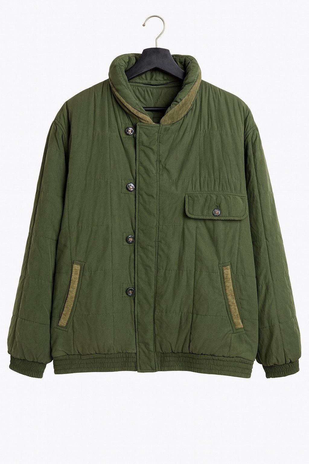 Les Copains Vintage Les Copains Military Style Quilted Jacket – 1980s Size US L / EU 52-54 / 3 - 1 Thumbnail