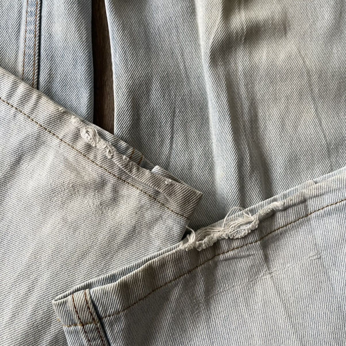 Levi's 🔥Vintage Levis 805 Orange Tab Washed Ripped Distress Jeans Size US 35 - 7 Thumbnail