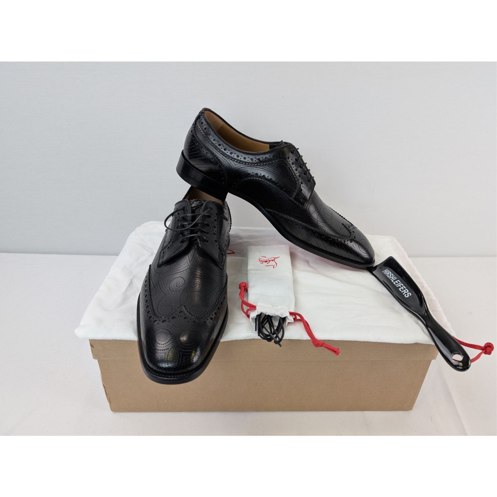 Christian Louboutin o1rshd1 Grave black calf leather derby shoe Boots in Black Size US 8 / EU 41 - 19 Thumbnail