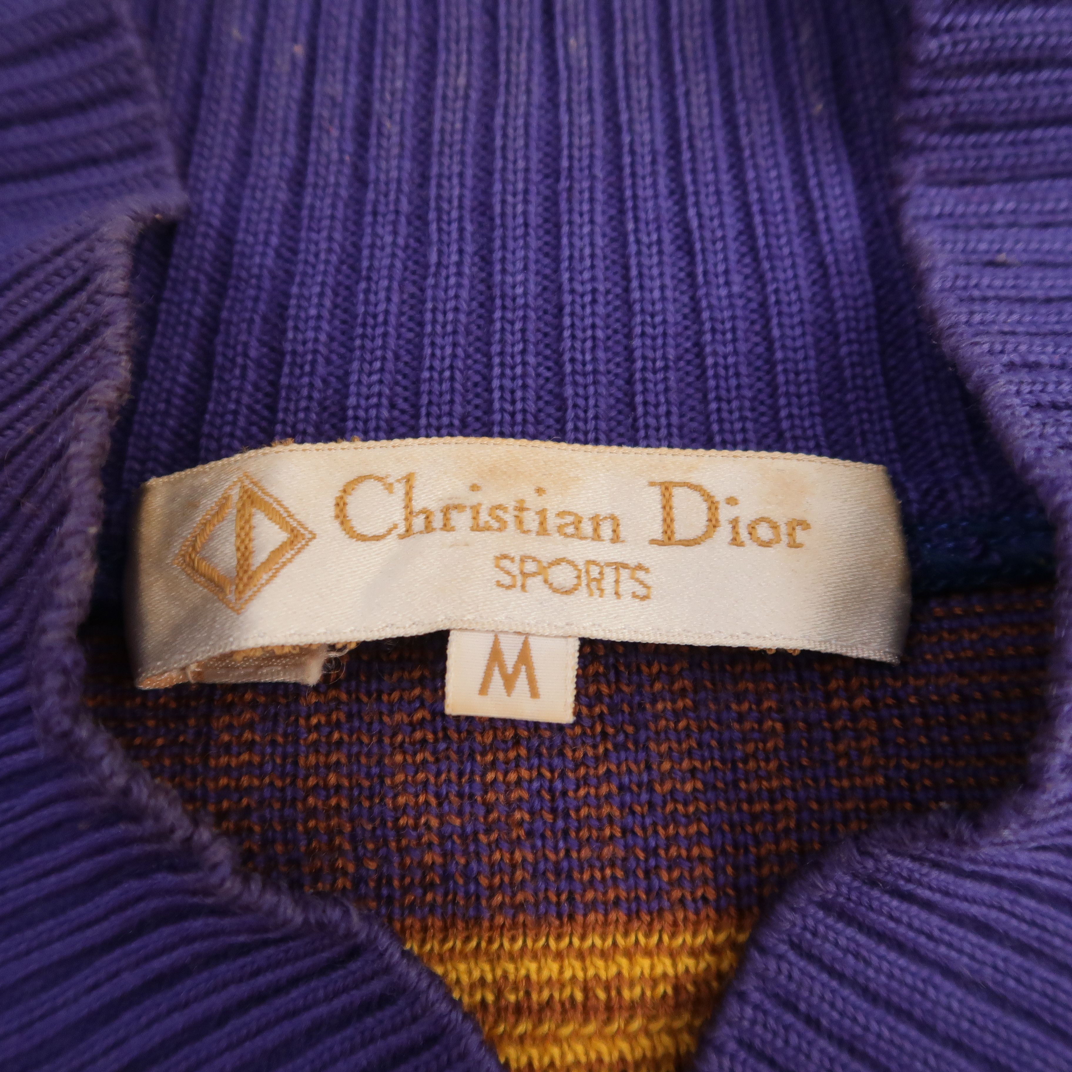 Christian Dior Monsieur Christian Dior Psychedelic Plaid Distressed Knit Sweater Size US S / EU 44-46 / 1 - 4 Thumbnail