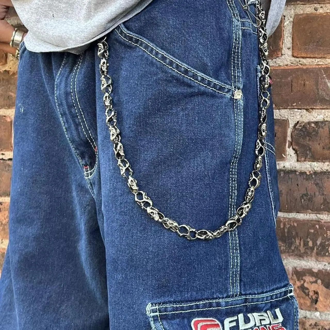 Japanese Brand × Jewelry Vintage Y2K Punk Goth Emo Skull Pile Wallet Chain Size ONE SIZE - 1 Thumbnail