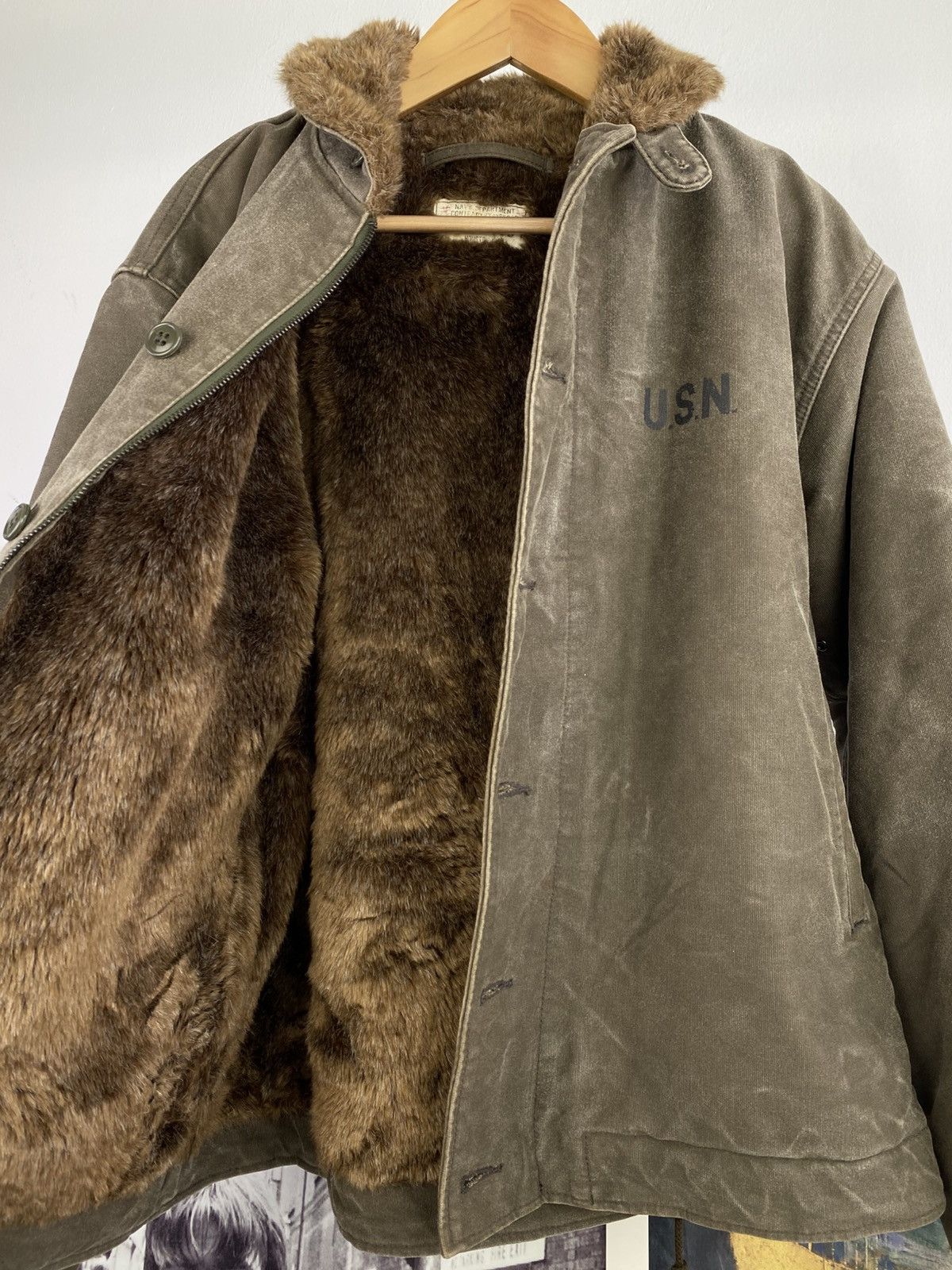 Japanese Brand Vintage 60’s Repro USN N1 Deck Sunfaded Jacket by Houston Size US M / EU 48-50 / 2 - 6 Thumbnail