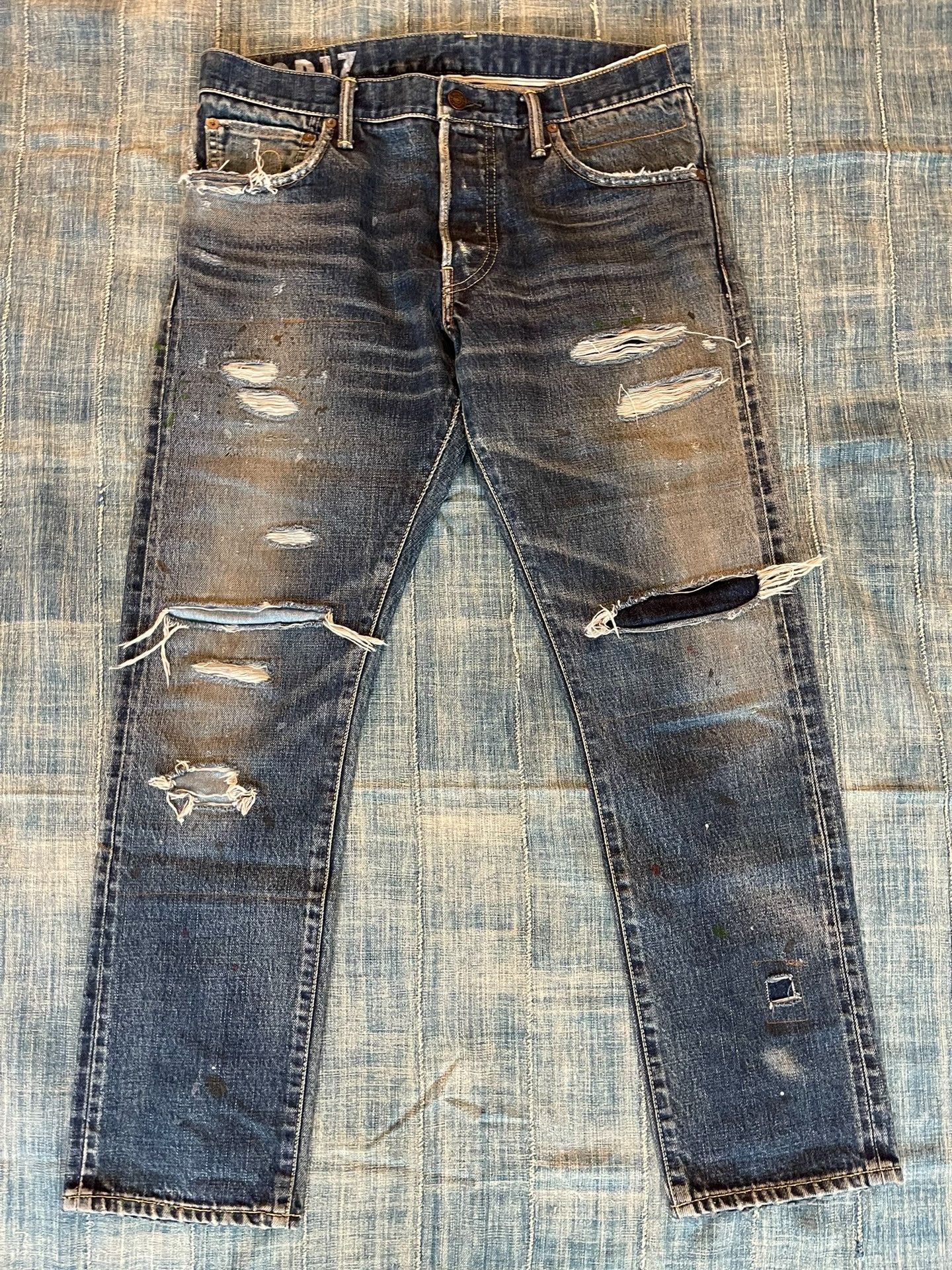 Visvim VISVIM 19AW Distressed Blue Jeans Size US 34 / EU 50 - 1 Thumbnail