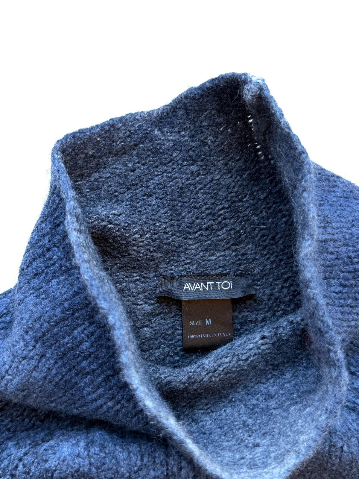 Avant Toi Avant Toi Women's Blue Wool Cashmere Jumper M High Collar Size M / US 6-8 / IT 42-44 - 8 Thumbnail