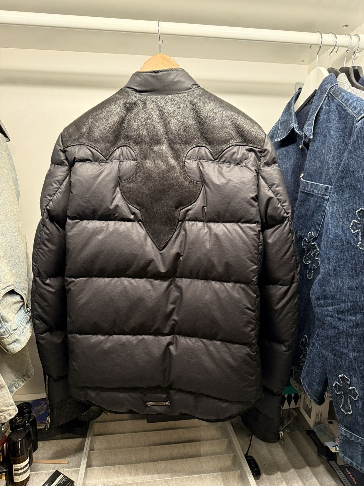 Chrome Hearts Chrome Hearts Leather Fleur goose down jacket Size US L / EU 52-54 / 3 - 6 Thumbnail