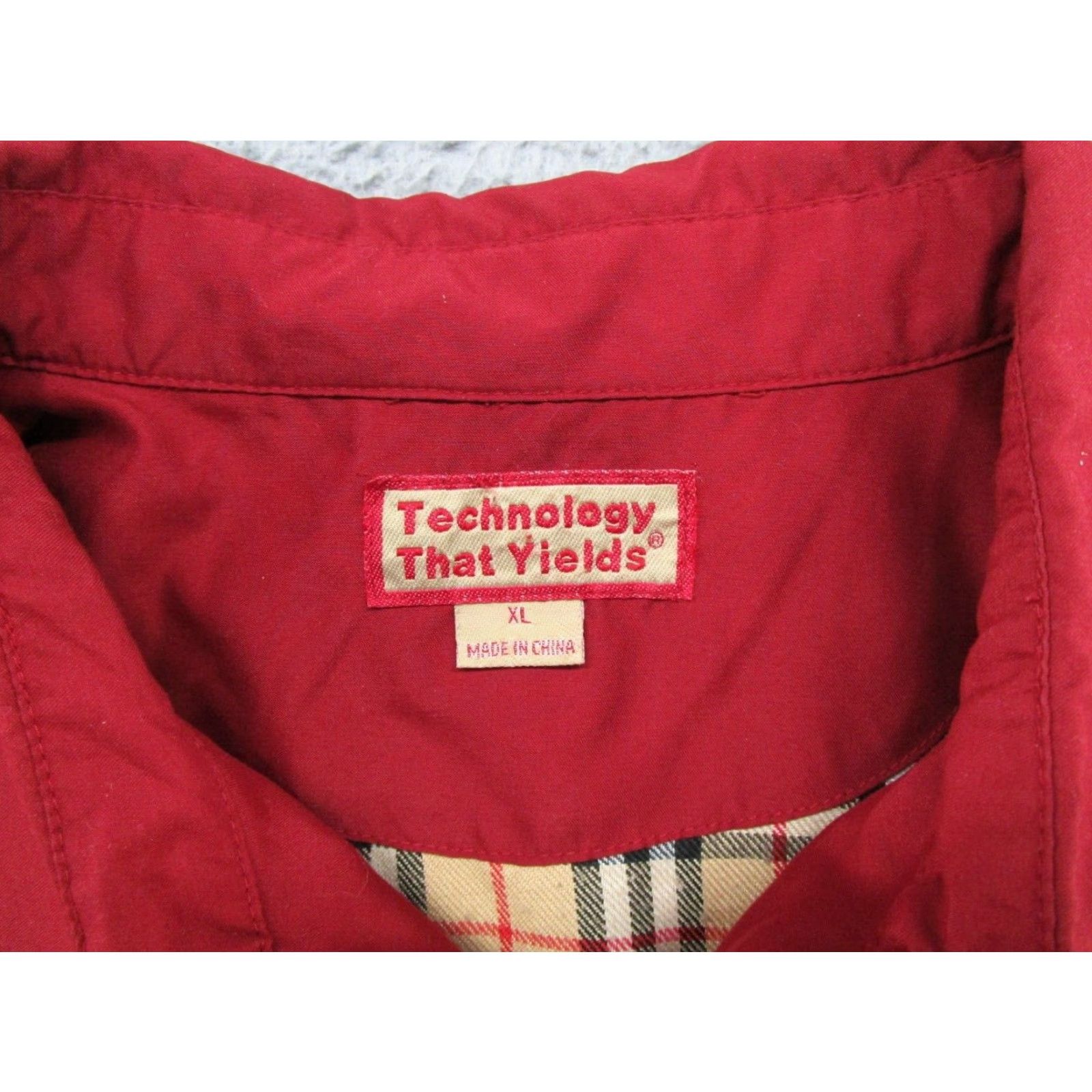 Vintage VTG Pioneer Windbreaker Jacket Men's XL Red Plaid Polyester Full Zip Lightweight Lined Pockets Wind-Resistant mujer? (no gender) Size US XL / EU 56 / 4 - 2 Thumbnail