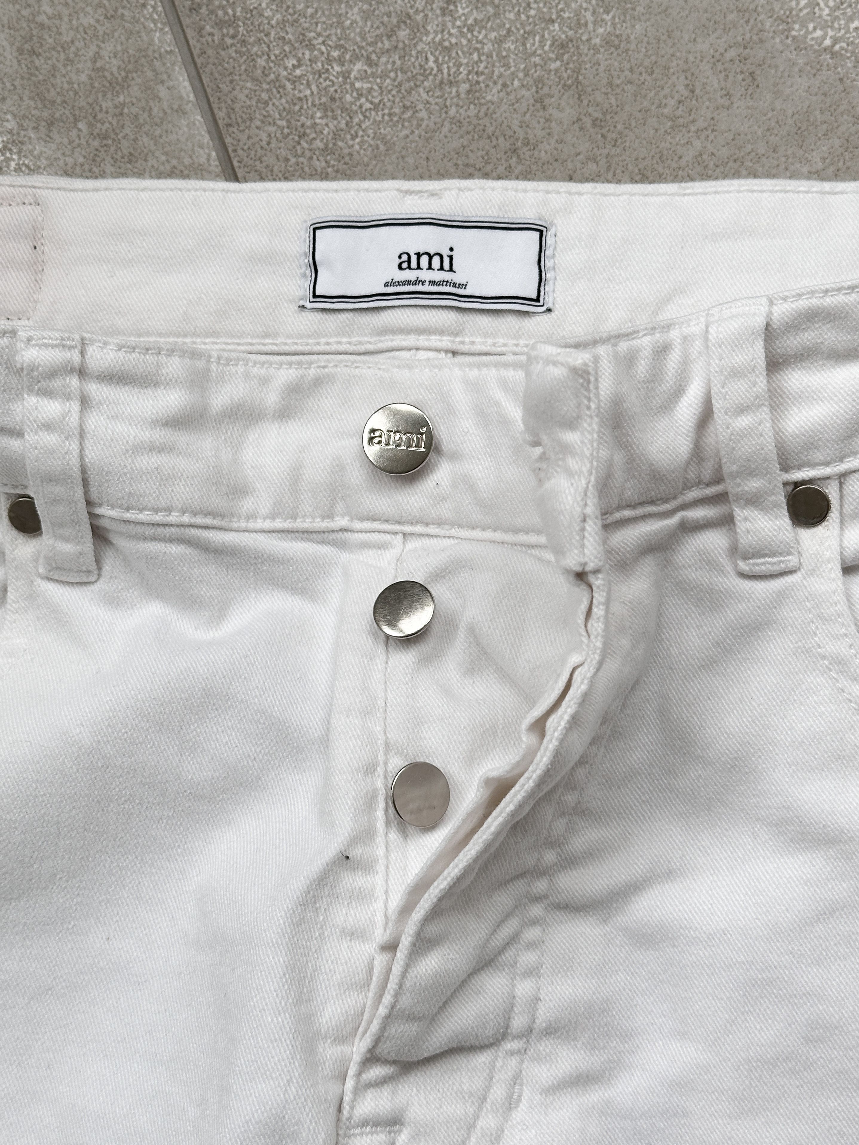 AMI AMI White Denim Pants Jeans Size US 34 / EU 50 - 8 Thumbnail