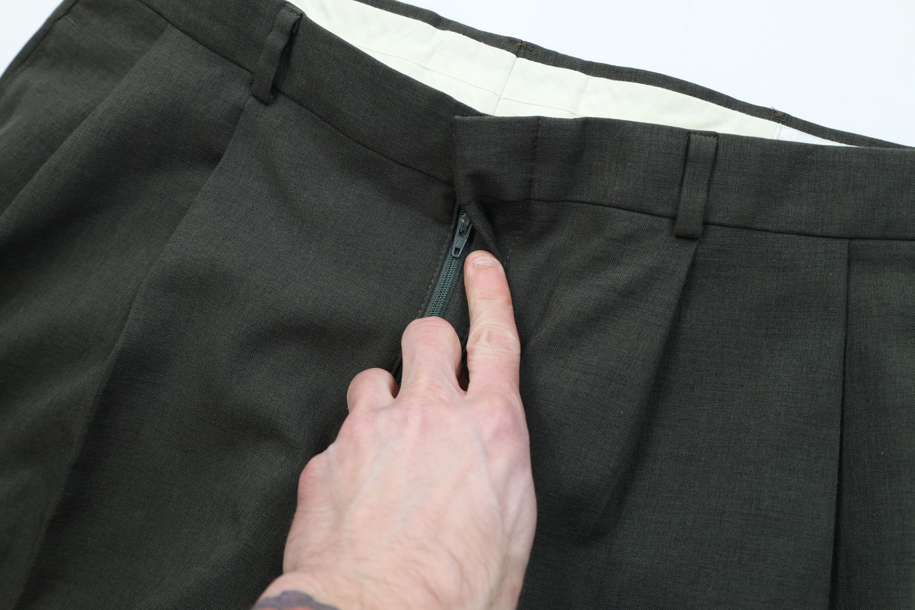 Vintage Vintage 90s Streetwear Wide Leg Chino Pants Trousers Green Size US 34 / EU 50 - 7 Thumbnail