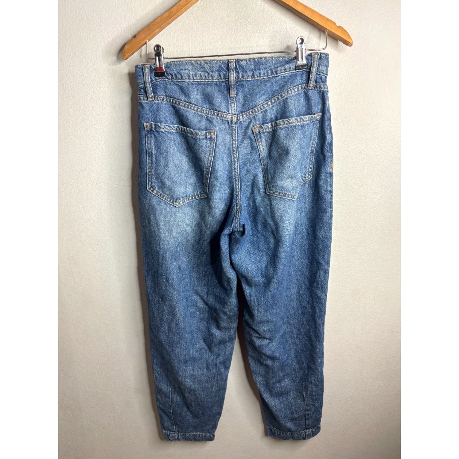 Banana Republic Banana Republic Jeans Womens 28 Barrel Fit High Rise Medium Wash Blue Denim 5-Pocket Regular Waist 28in Inseam 26in Cotton Lyocell Cotton Blend Size 28" / US 6 / IT 42 - 5 Thumbnail
