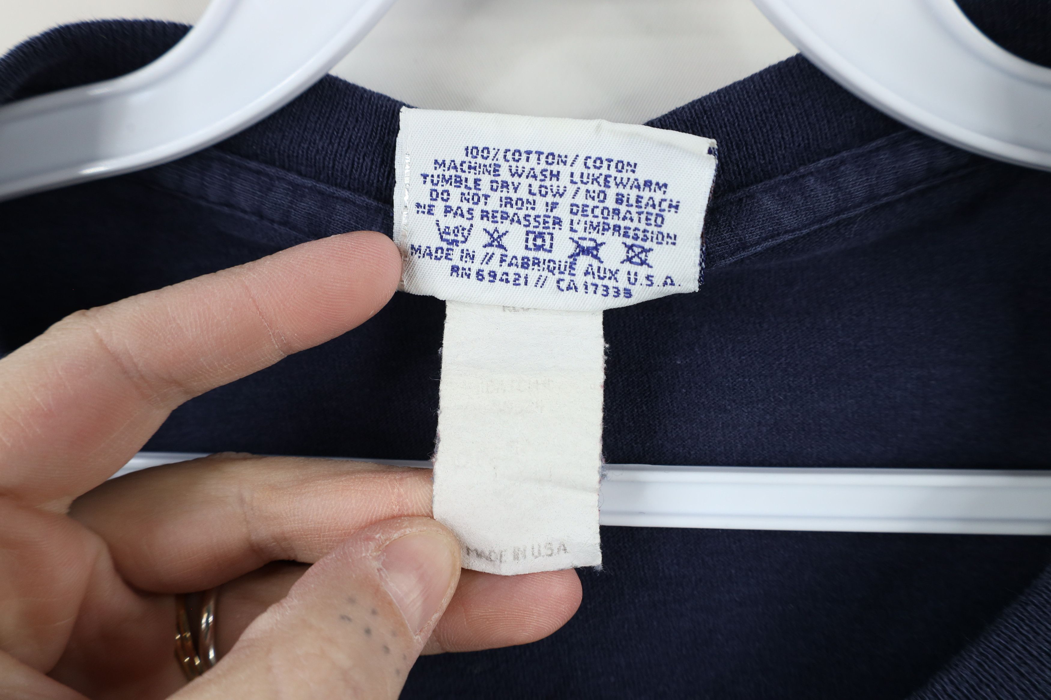 Reebok × Vintage Vintage 90s Reebok Big Logo T-Shirt Blue Cotton USA Size US XL / EU 56 / 4 - 7 Thumbnail