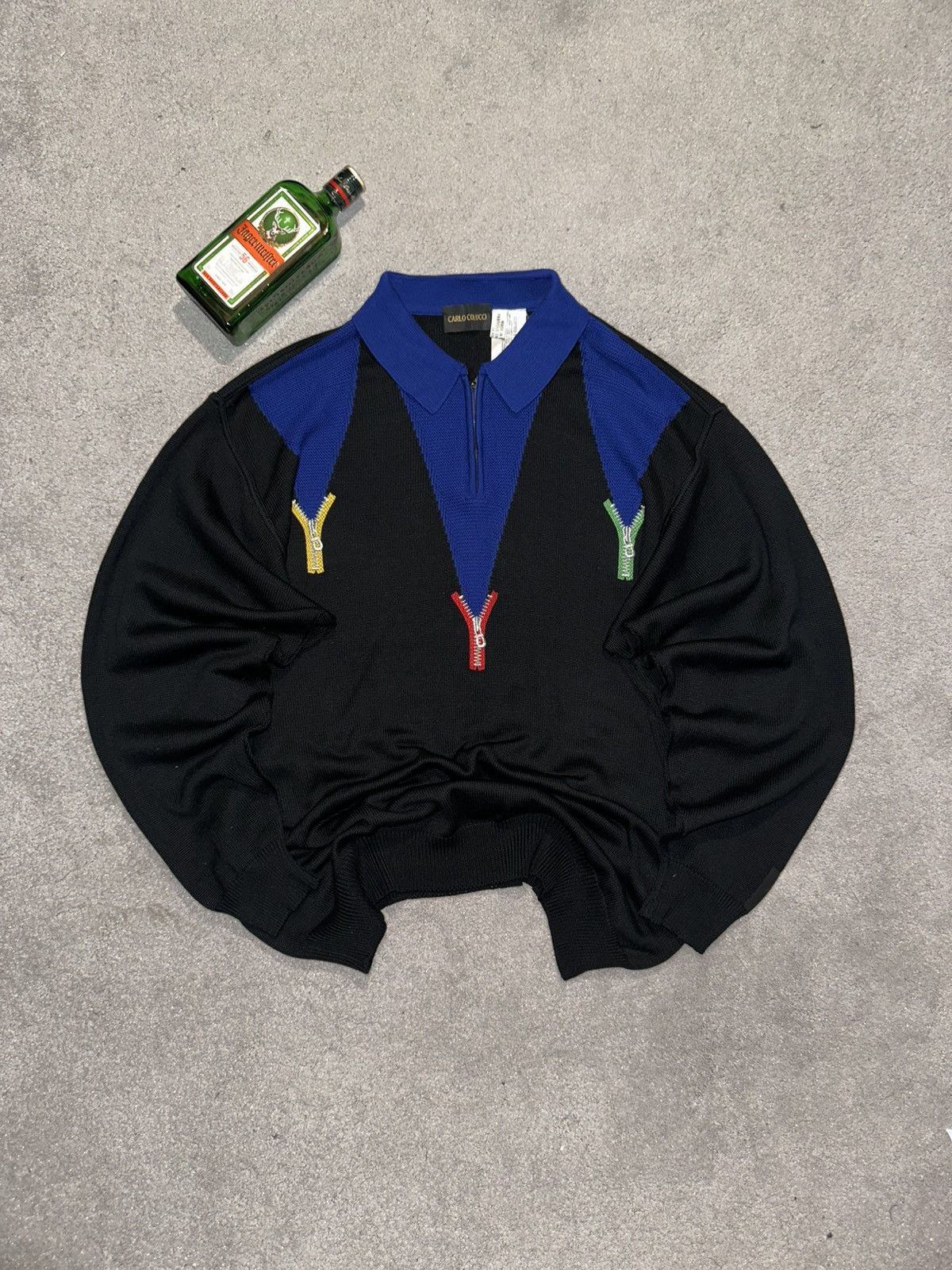 Carlo Colucci Carlo Colucci Quarter Zip Sweater Vintage Size US XL / EU 56 / 4 - 1 Thumbnail