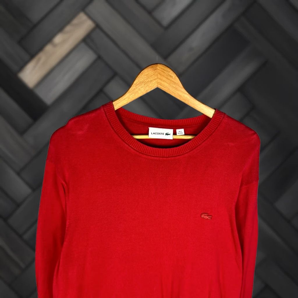 Lacoste Lacoste Sweater Men’s XXL Cotton Pullover Crew Neck Classic Logo Red Size US XXL / EU 58 / 5 - 1 Thumbnail