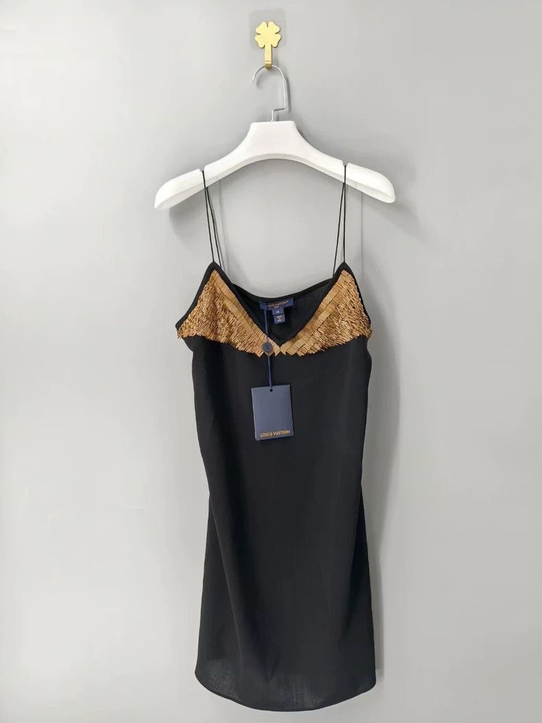 Louis Vuitton Color-block cropped slim sleeveless halter