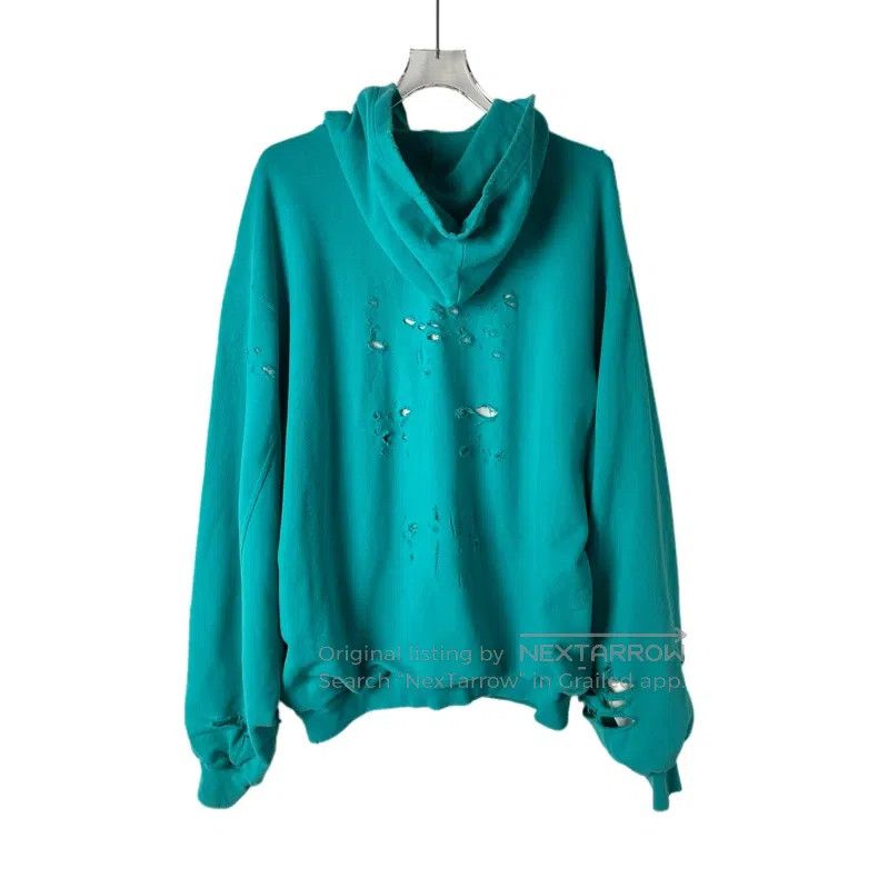 Balenciaga Balenciaga Double Layer Destroyed Hoodie Size US XS / EU 42 / 0 - 2 Thumbnail