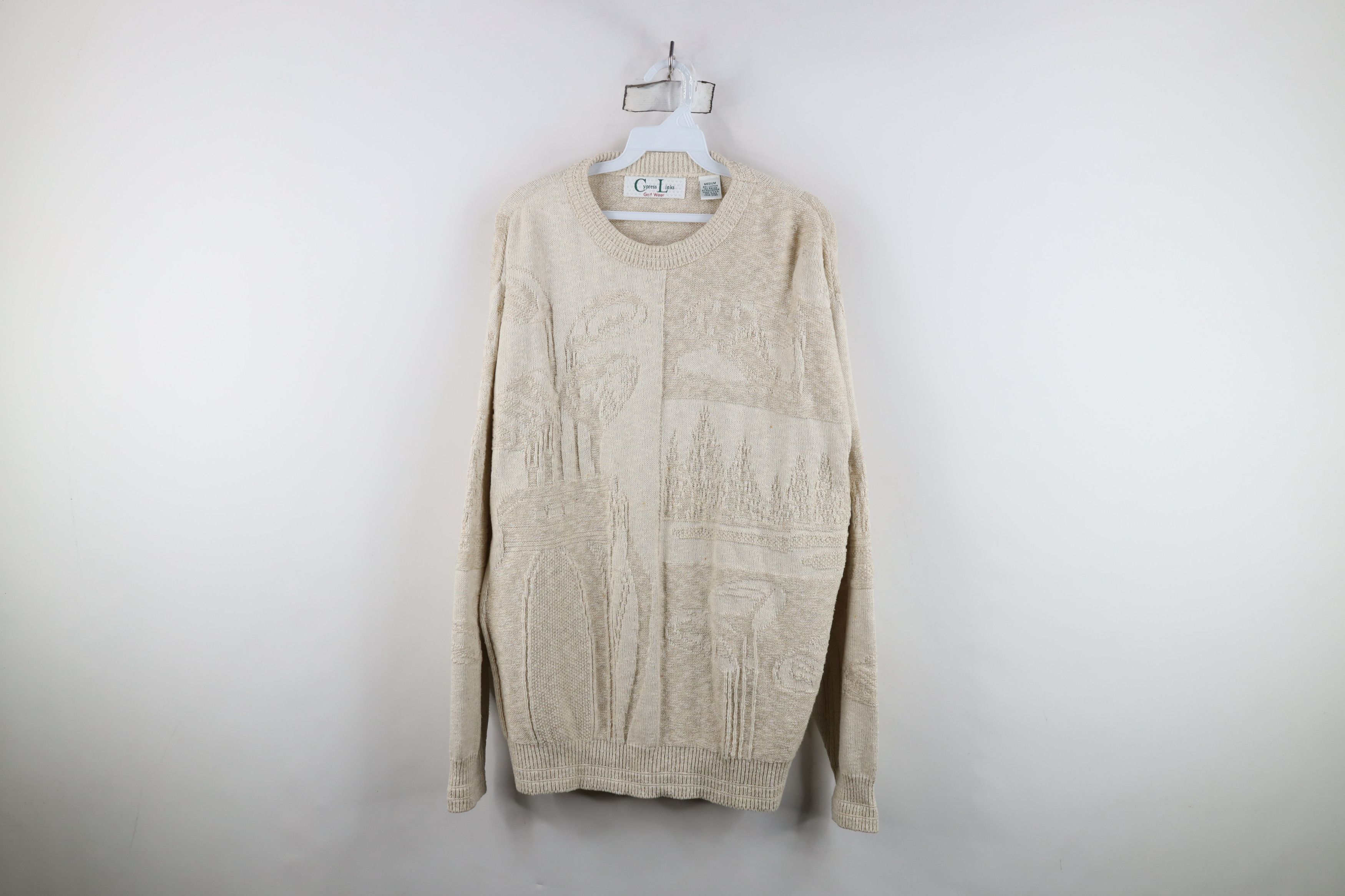 Vintage Vintage 90s Streetwear Golf All Over Print Knit Sweater USA Size US M / EU 48-50 / 2 - 1 Thumbnail