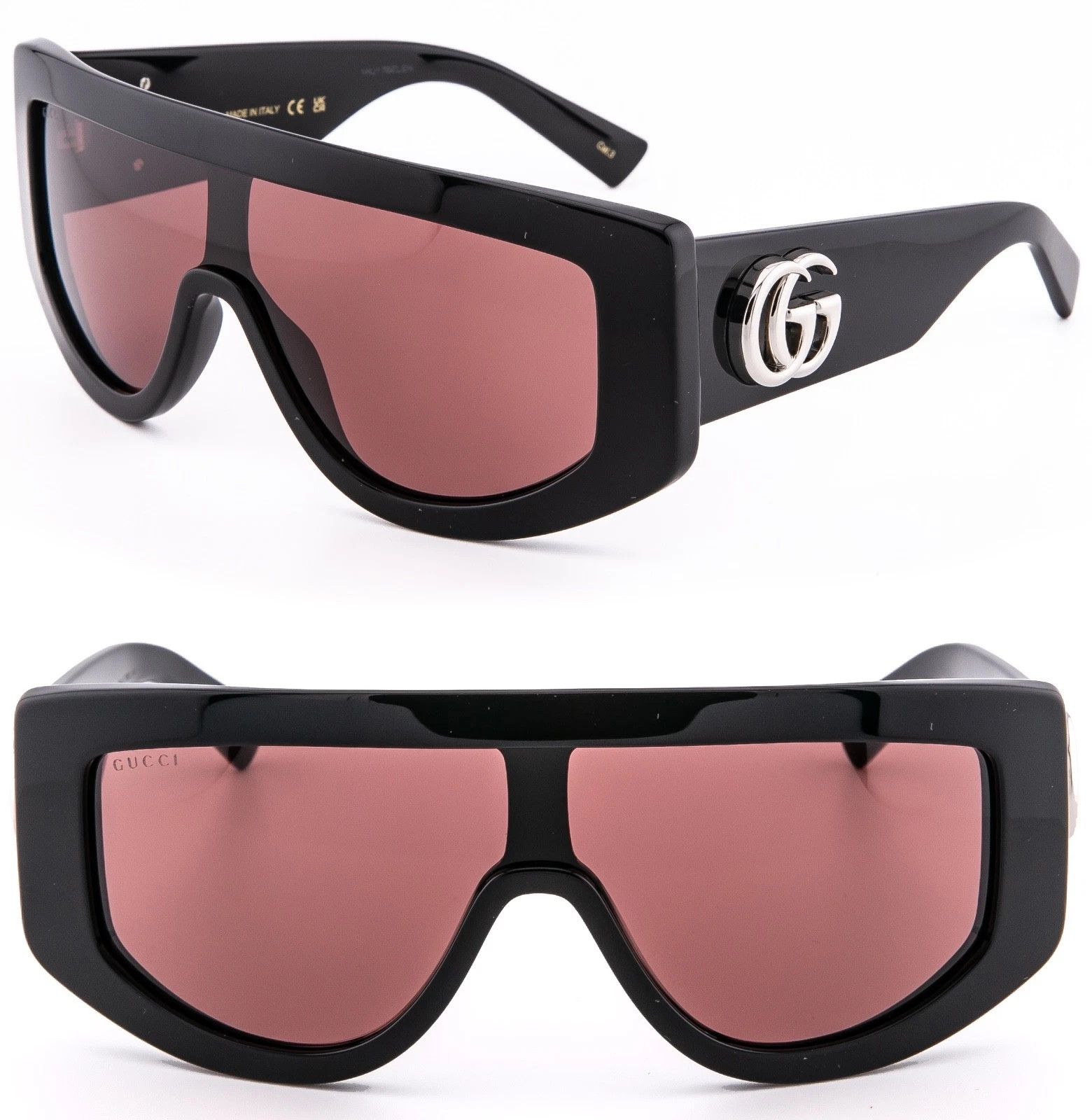 Gucci GUCCI GG1950S Black Red 1950 GG Logo Oversized Geometric 002 Size ONE SIZE - 1 Thumbnail