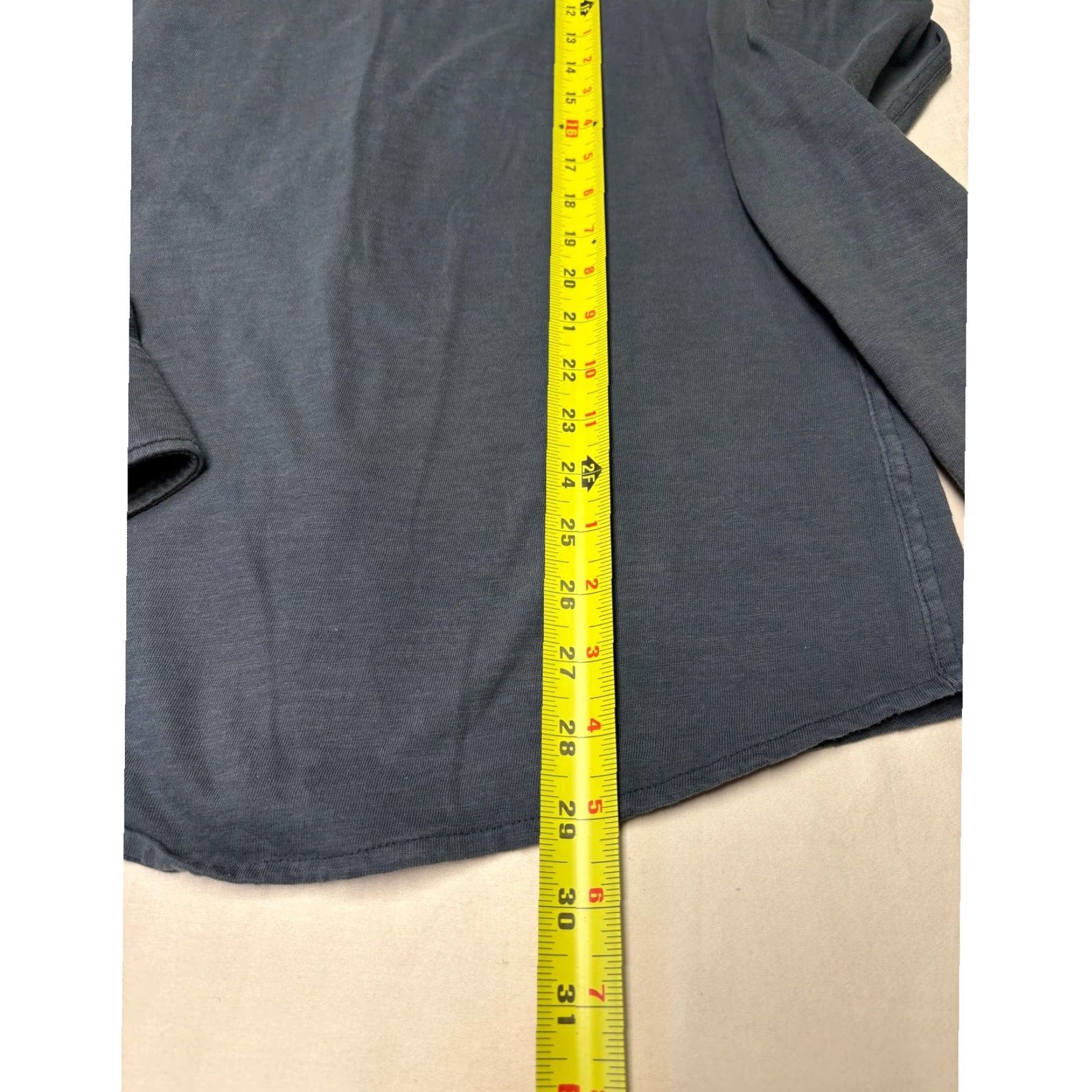 Faherty Faherty Brand Button-Up Shirt Gray Long Sleeve M Knit Organic Cotton Button-Through Chest Pockets Casual Travel Mens Size US M / EU 48-50 / 2 - 7 Thumbnail