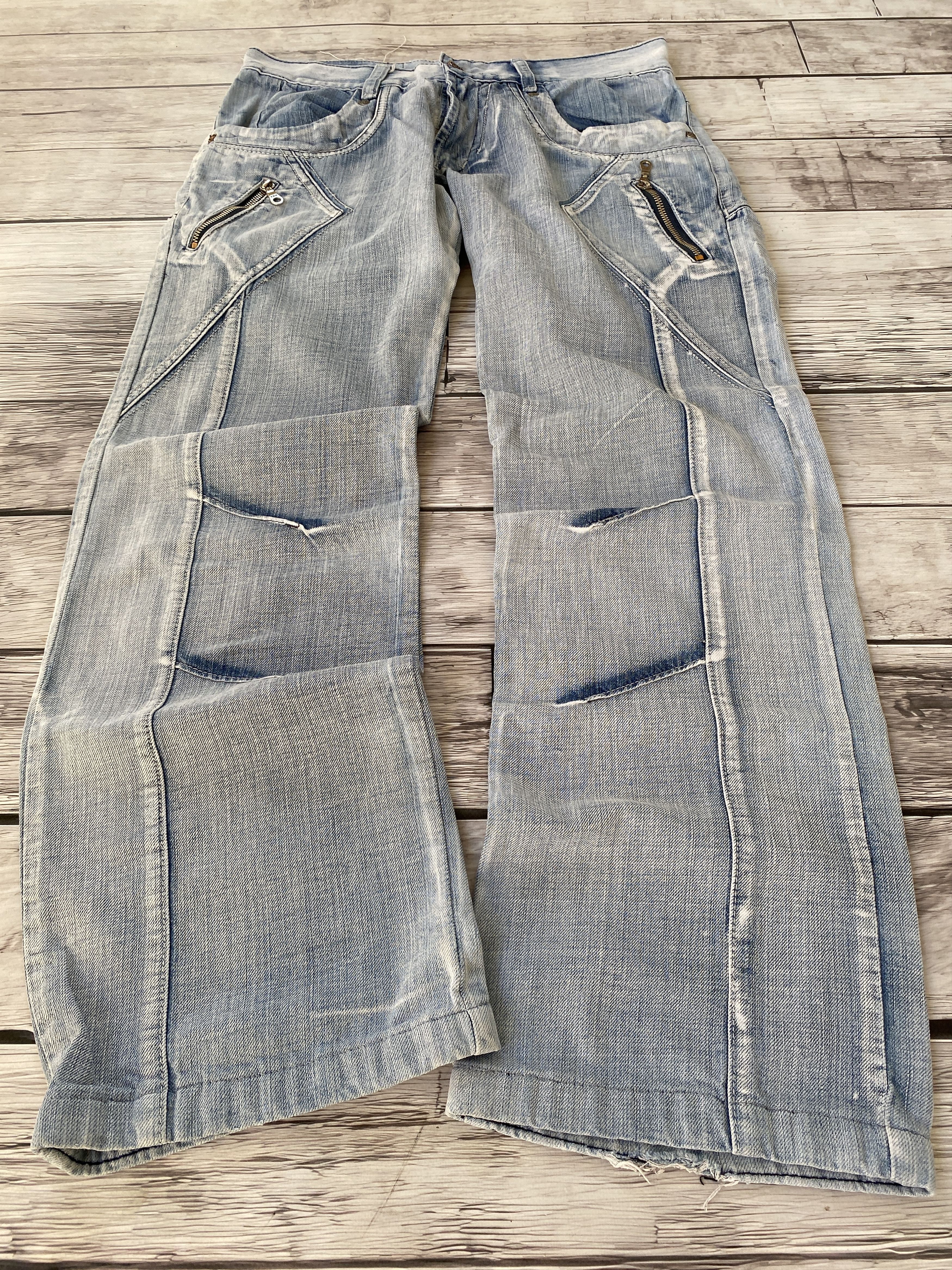 JNCO × Japanese Brand Vintage Baggy Rap sk8 Jnco Style Washed Jeans y2k Size US 32 / EU 48 - 1 Thumbnail