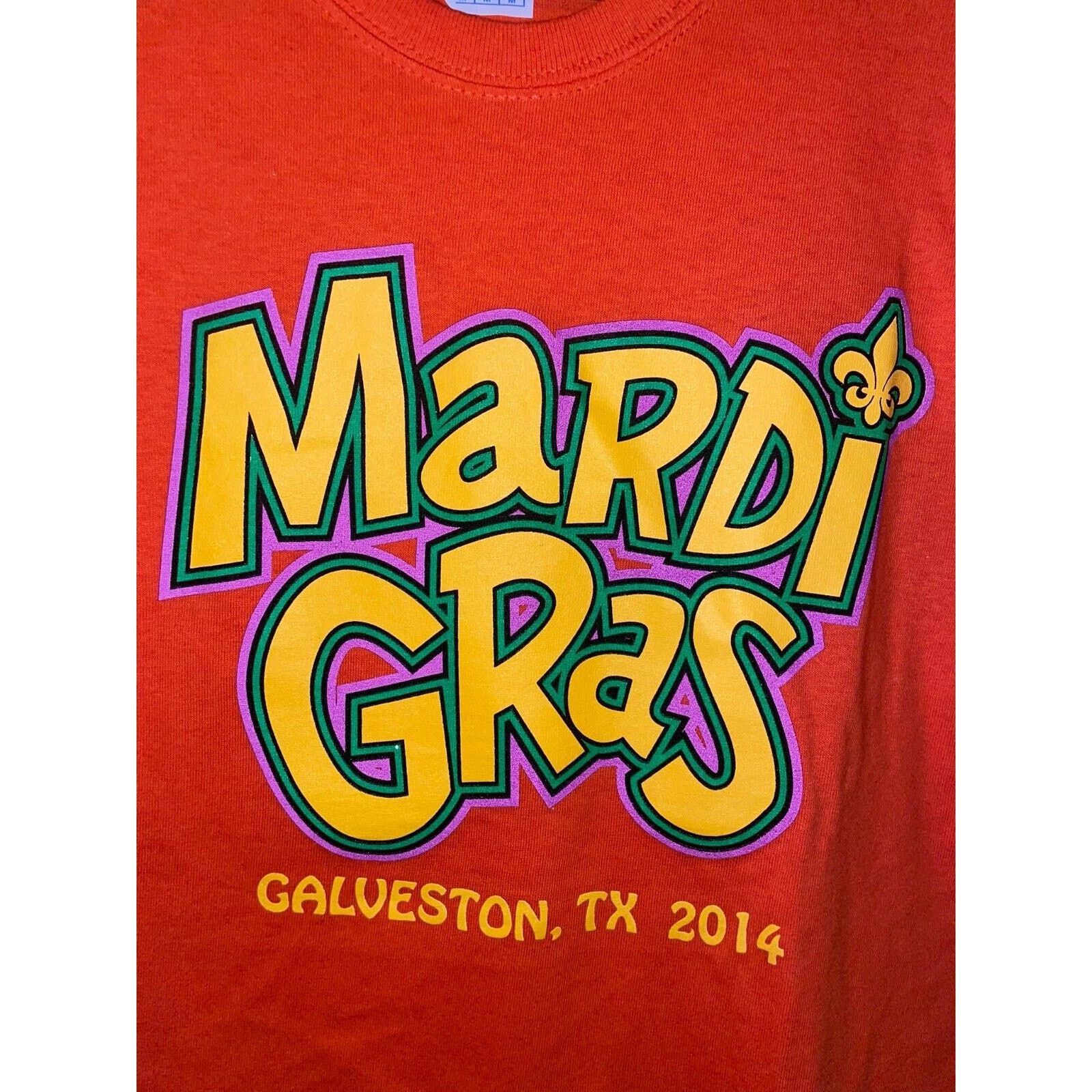 Delta Vintage Mardi Gras Shirt Galveston TX Texas Tee 2014 Medium Size US M / EU 48-50 / 2 - 2 Thumbnail