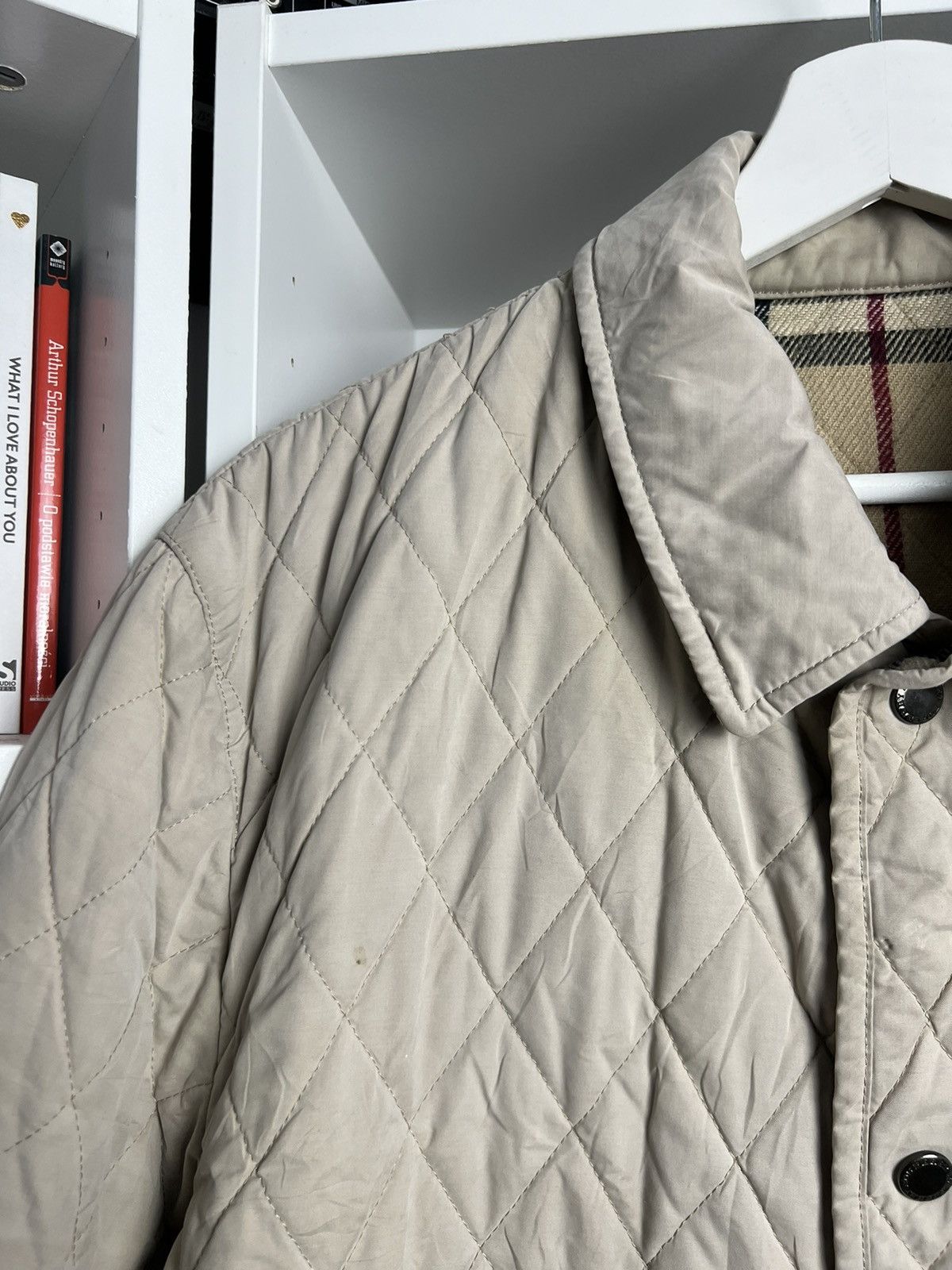 Burberry × Designer × Vintage Vintage y2k BURBERRY LONDON nova check quilted biker jacket Size US XL / EU 56 / 4 - 5 Thumbnail
